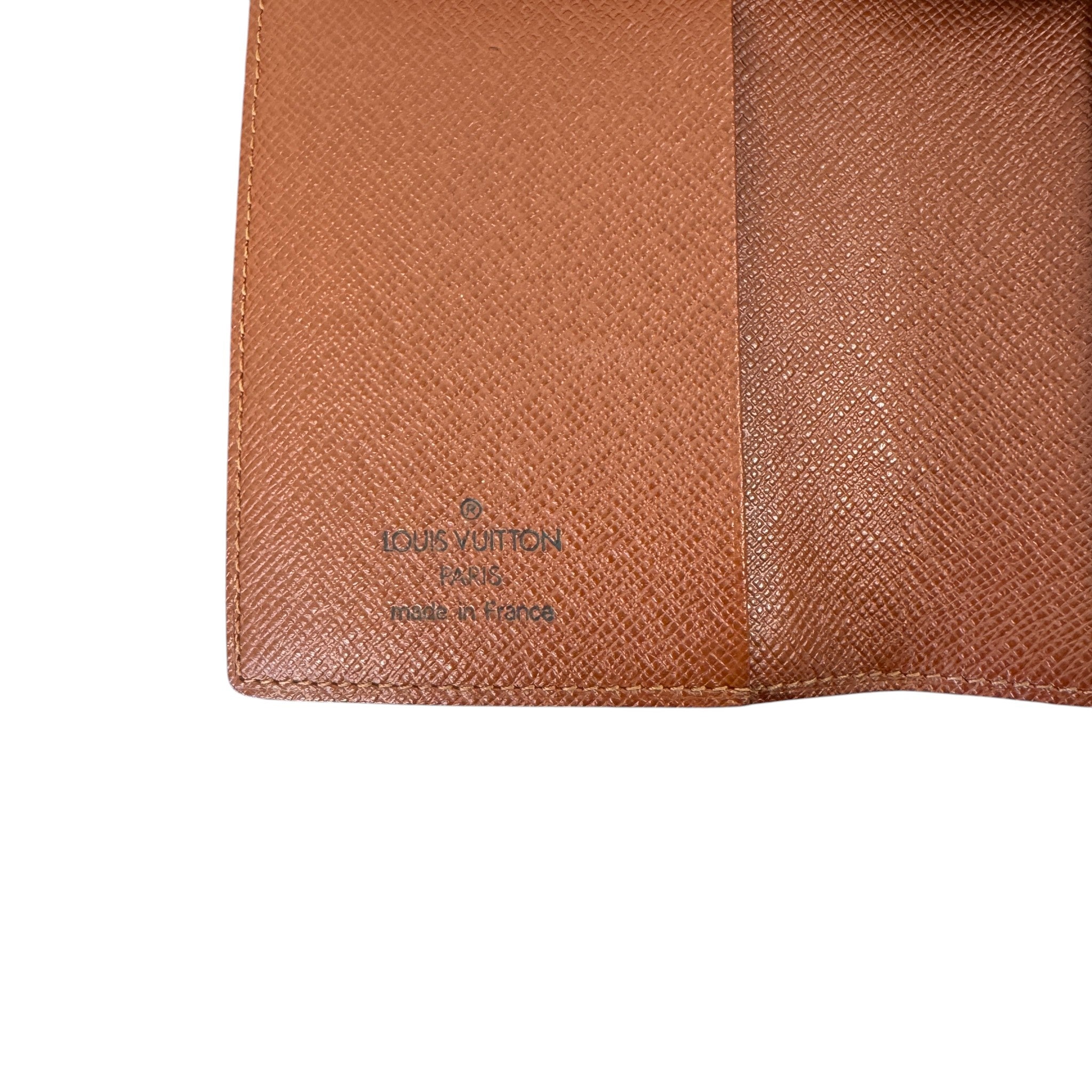 Men's Monogram Mini Agenda Cover Wallet Brown