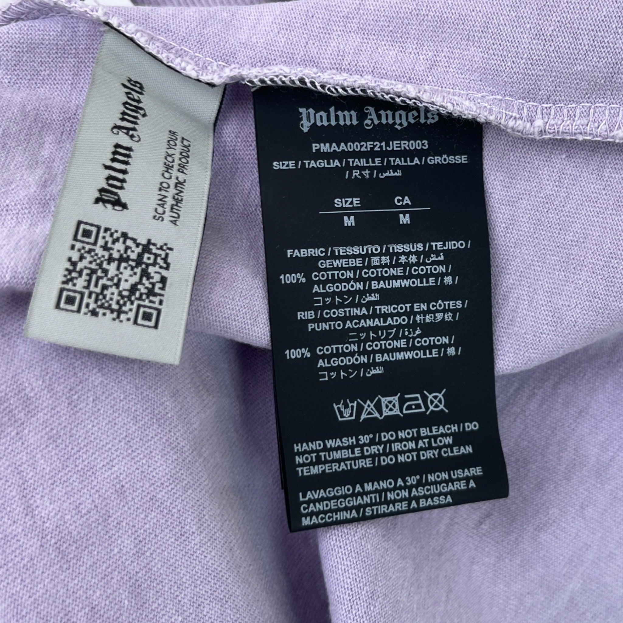 Men's Logo Print T-Shirt Purple Size M