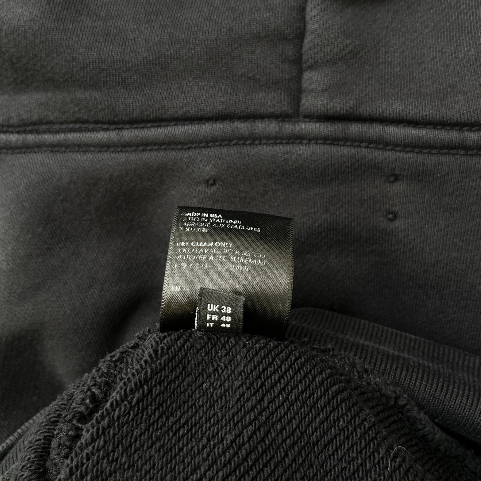 Men's Logo Print Hoodie Black Size M