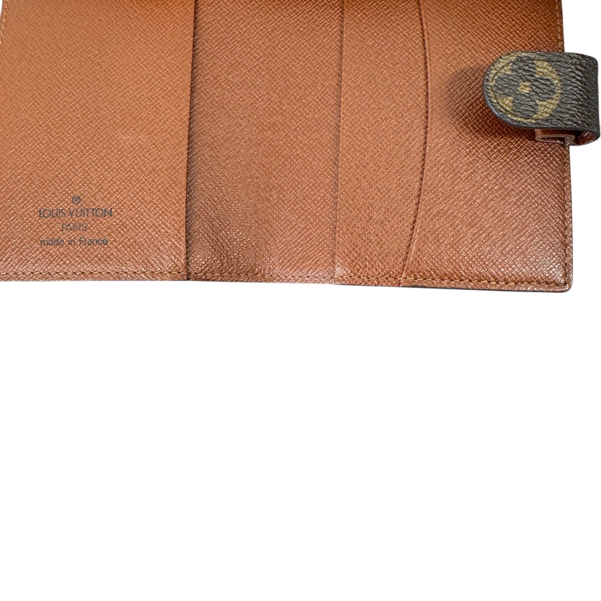 Men's Monogram Mini Agenda Cover Wallet Brown