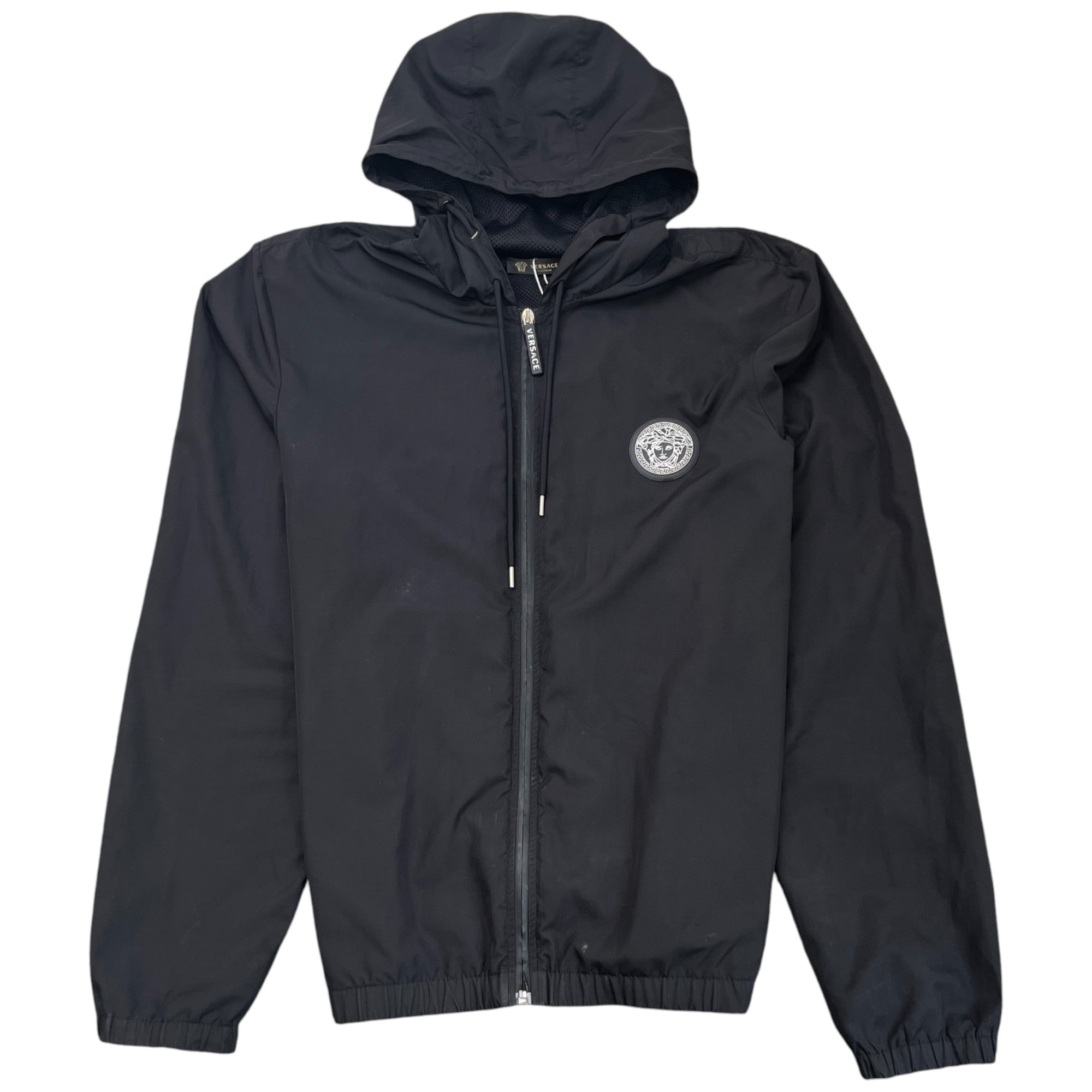Men's Medusa Logo Print Windbreaker Black Size IT 52 / XL