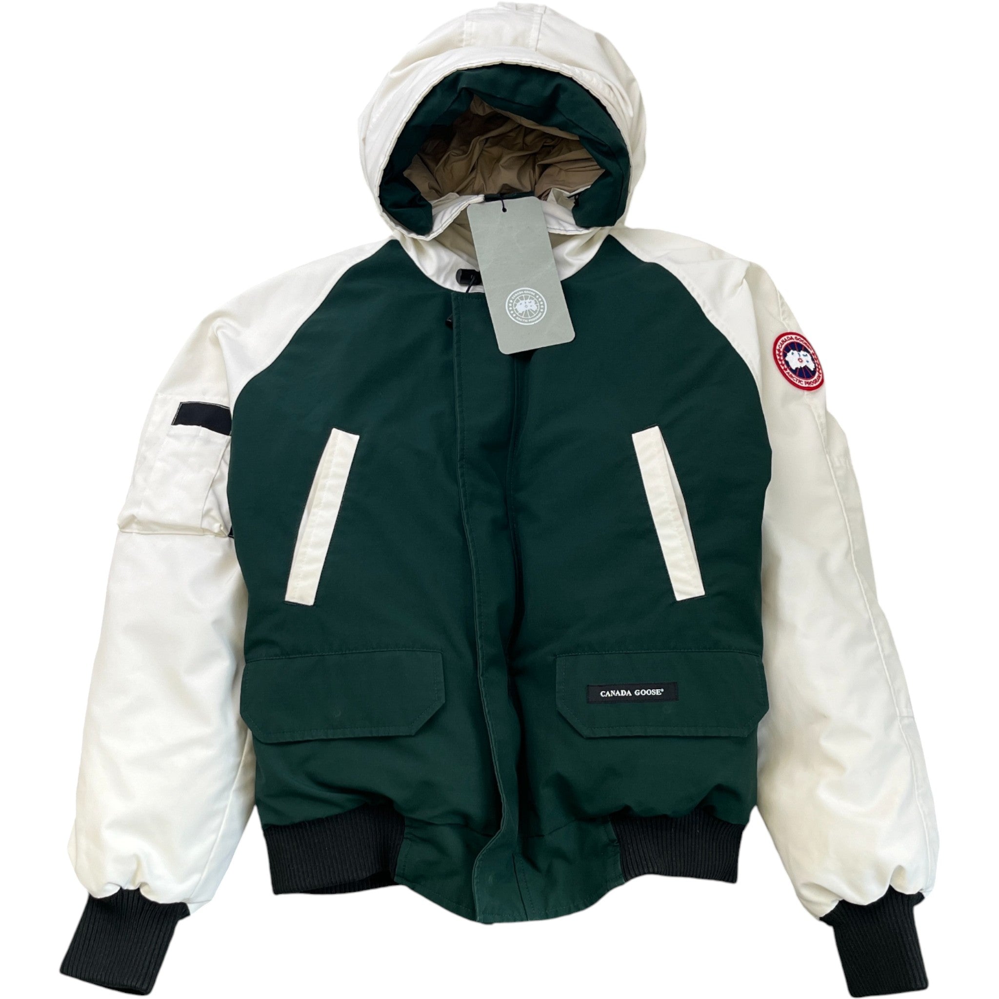 Chilliwack Panelled Arctic-Tech Bomber Down Jacket Green Size M