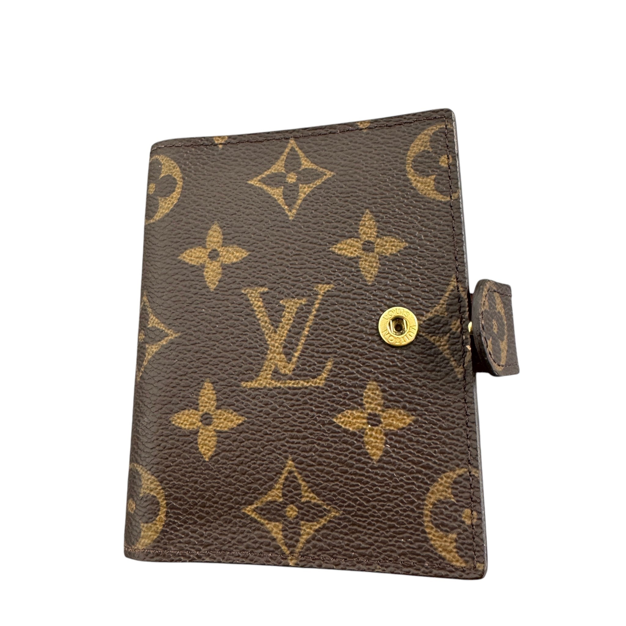 Men's Monogram Mini Agenda Cover Wallet Brown