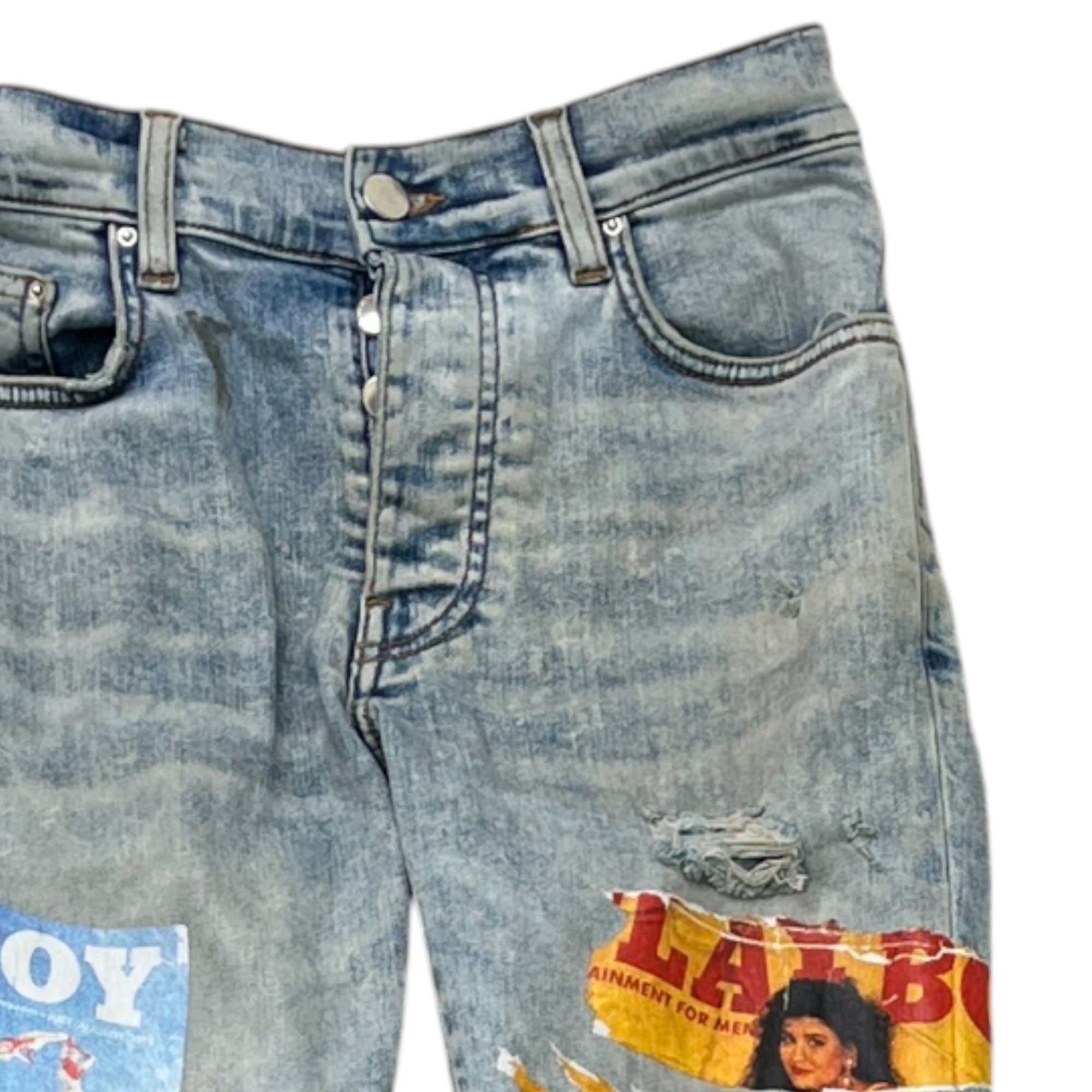 Men's Playboy Magazine Jeans Blue Size Waist 29"