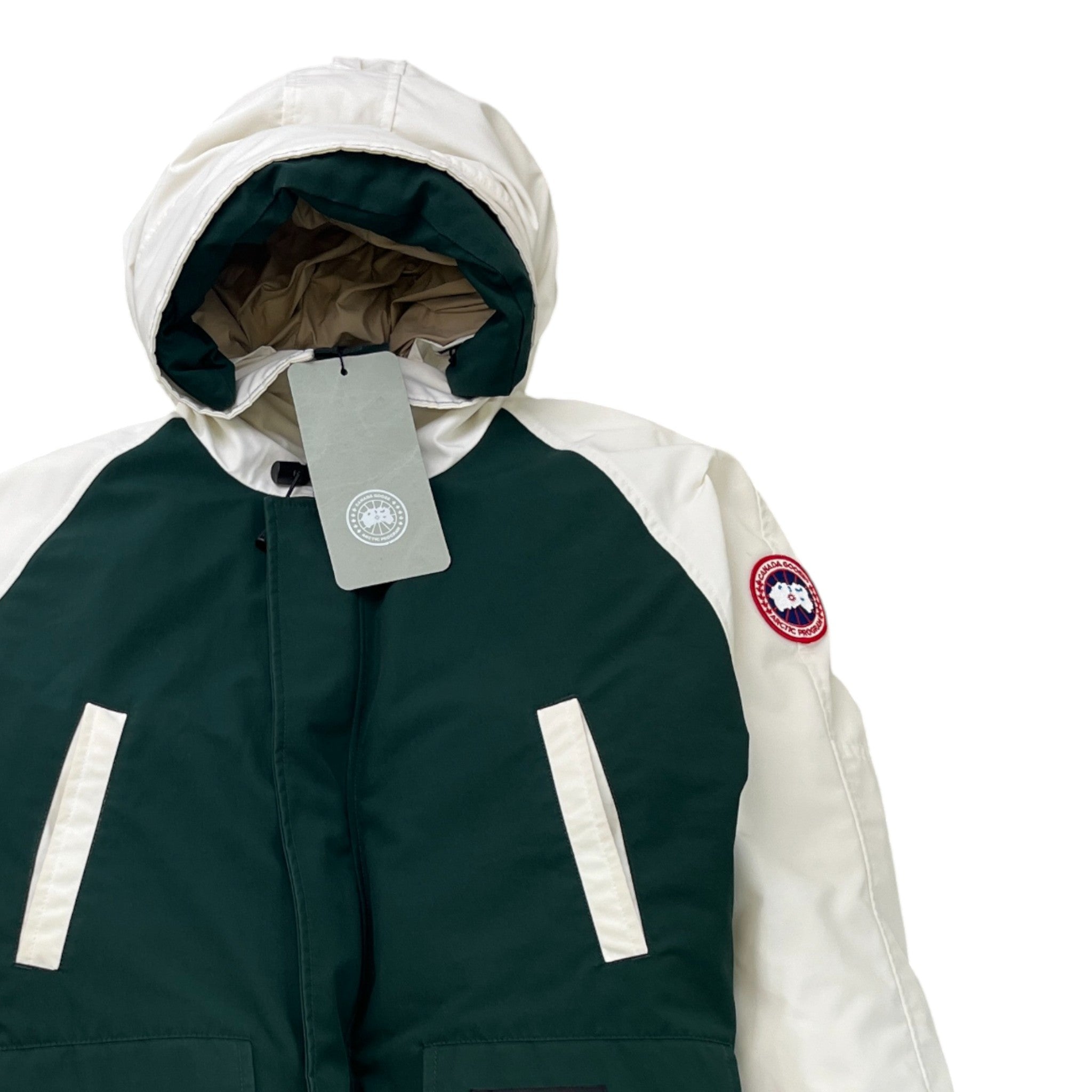 Chilliwack Panelled Arctic-Tech Bomber Down Jacket Green Size M