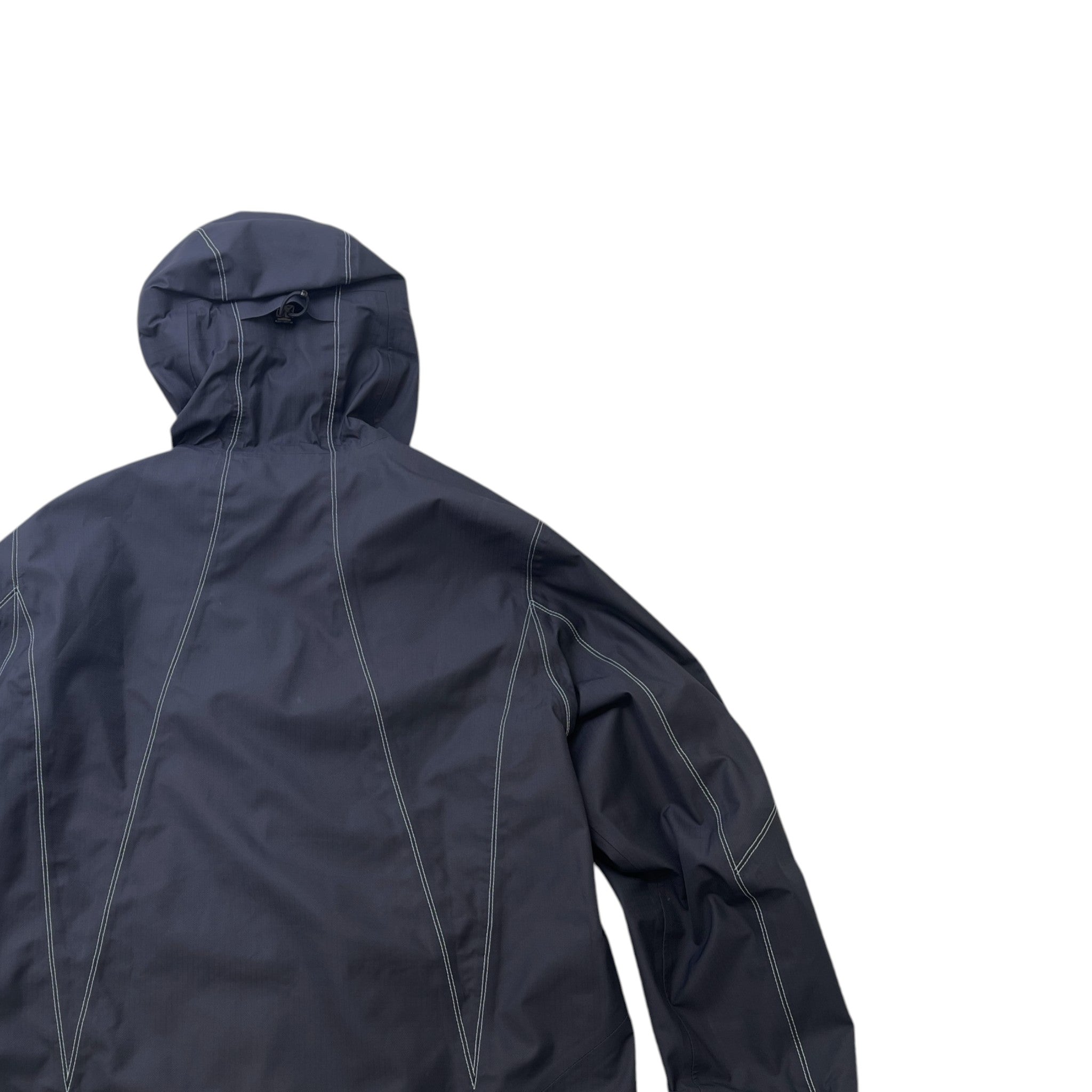 Men's Lv Frequency Technical Hooded Blouson Windbreaker Navy Size IT 52 / XL