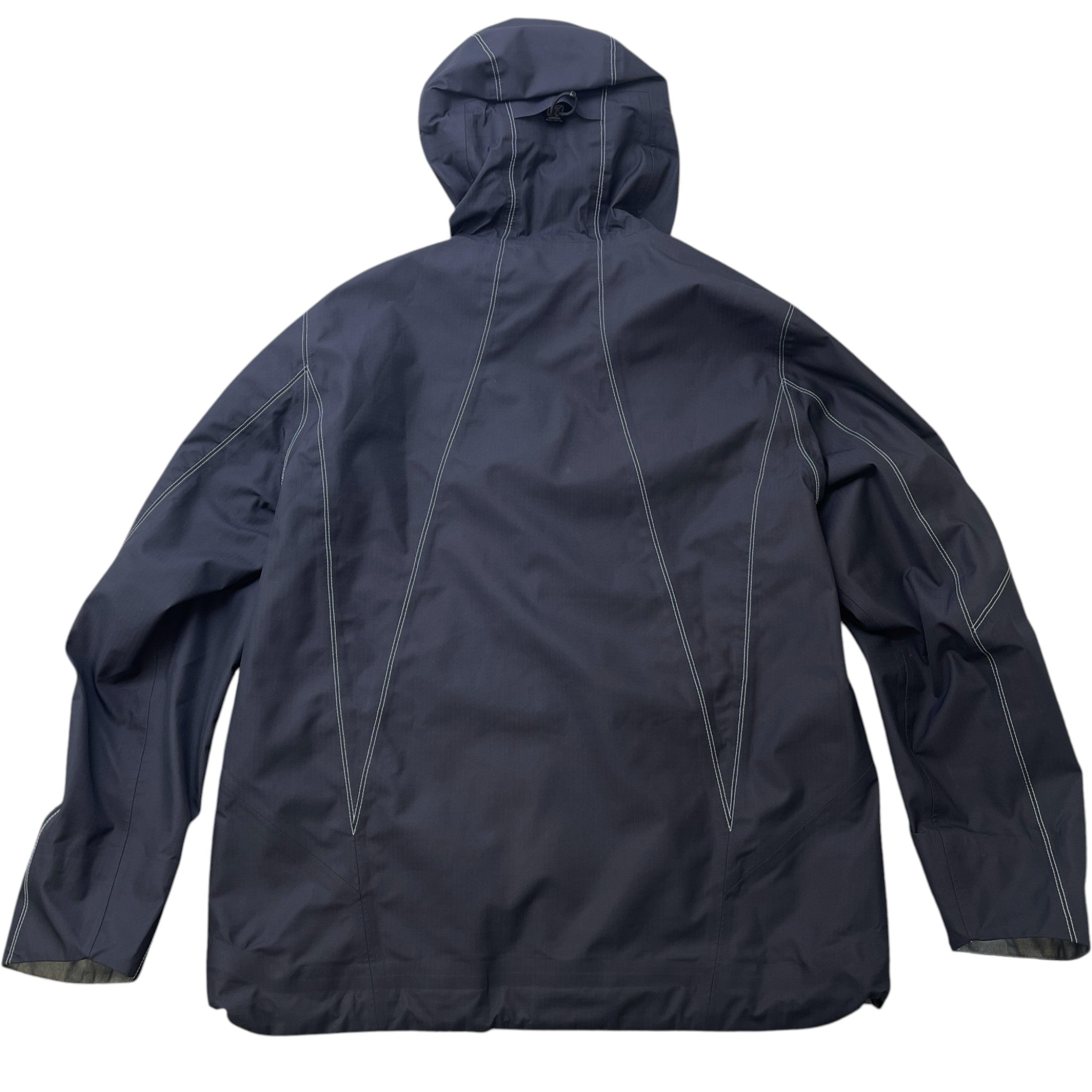 Men's Lv Frequency Technical Hooded Blouson Windbreaker Navy Size IT 52 / XL