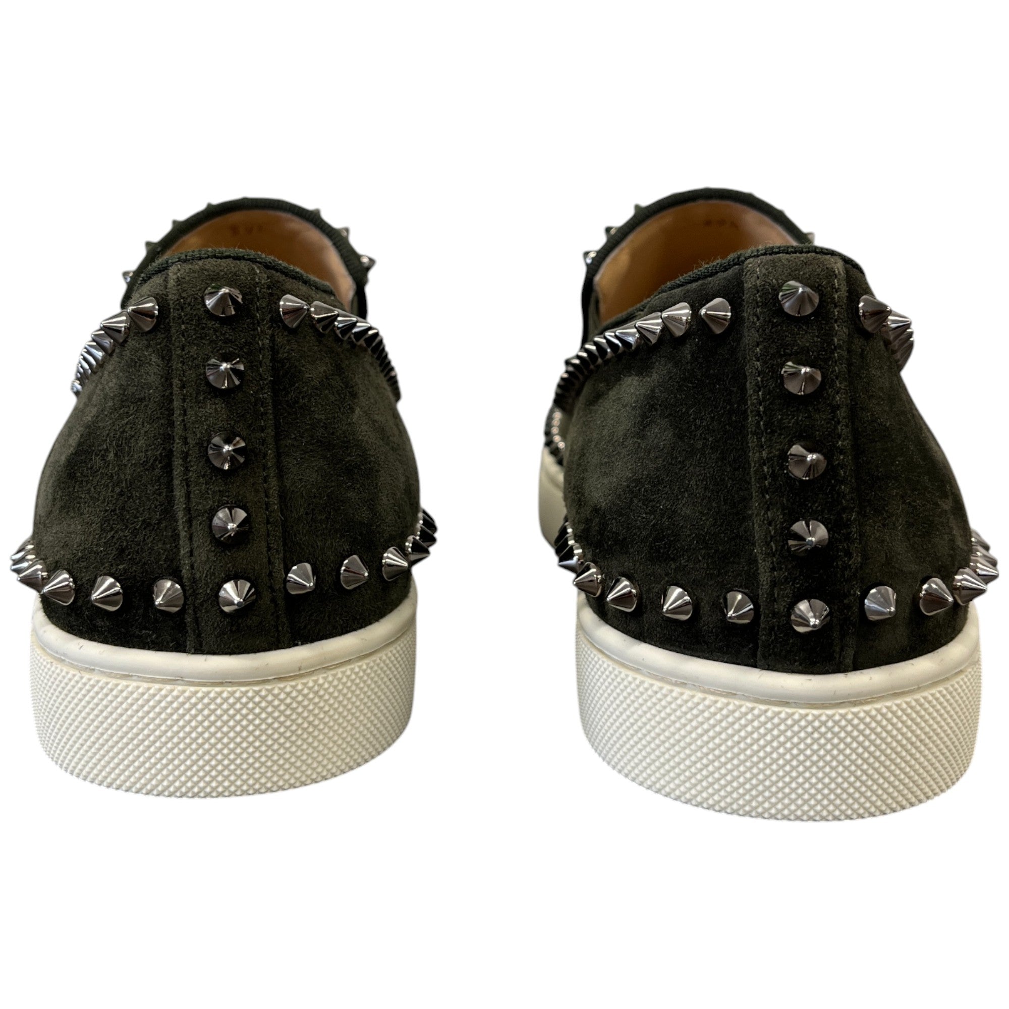 Men's Pik Boat Studded Suede Loafers Khaki Size EU 39.5 / UK 5.5