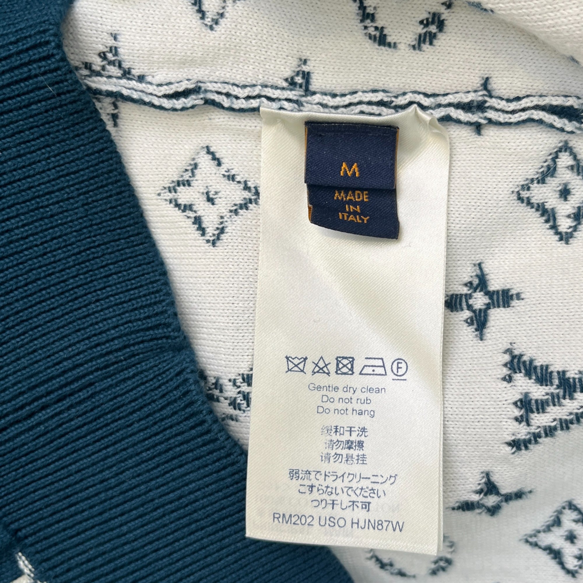Men's Gradient Monogram Jumper Green Size M