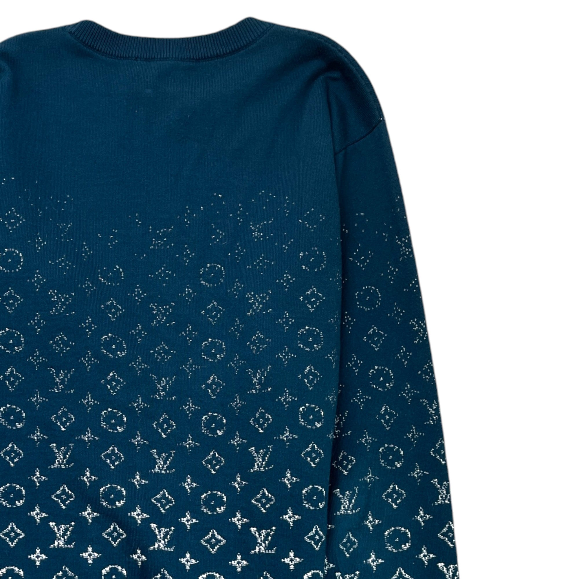 Men's Gradient Monogram Jumper Green Size M