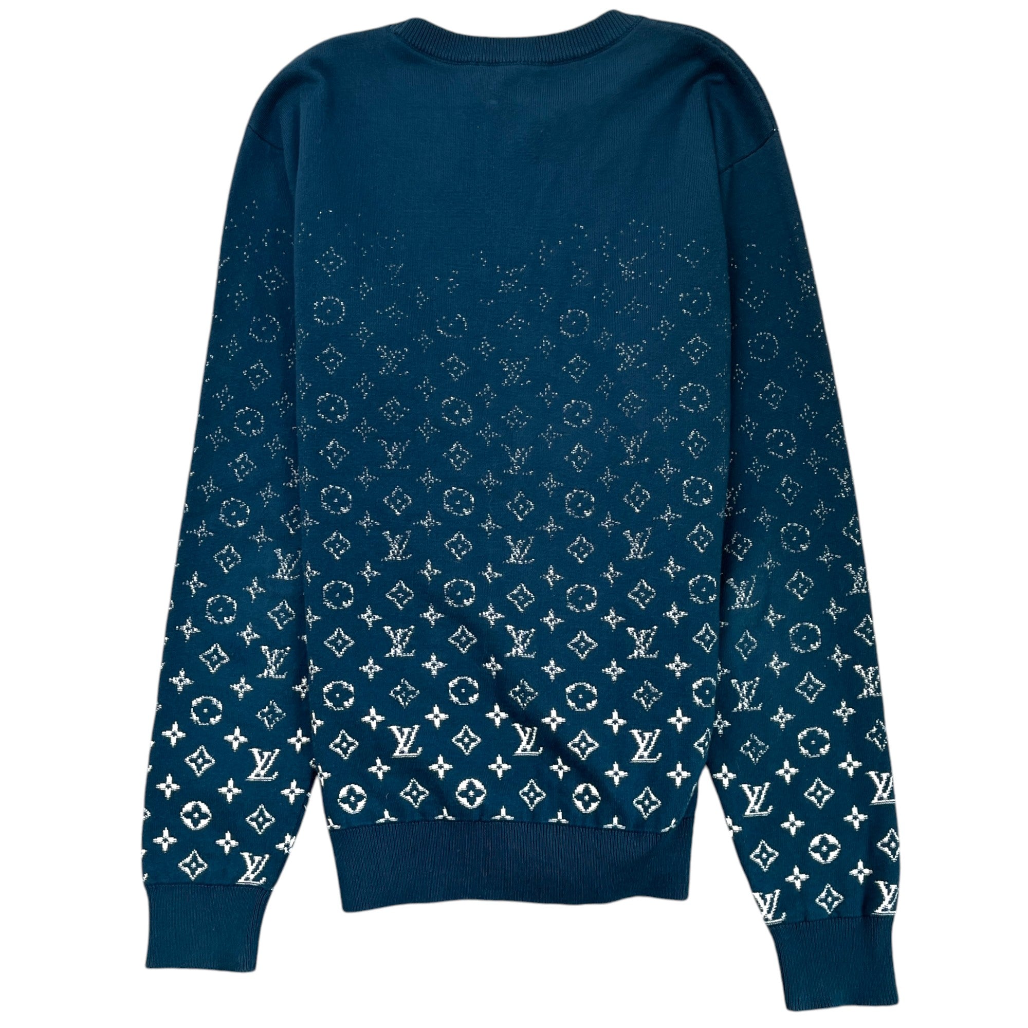 Men's Gradient Monogram Jumper Green Size M
