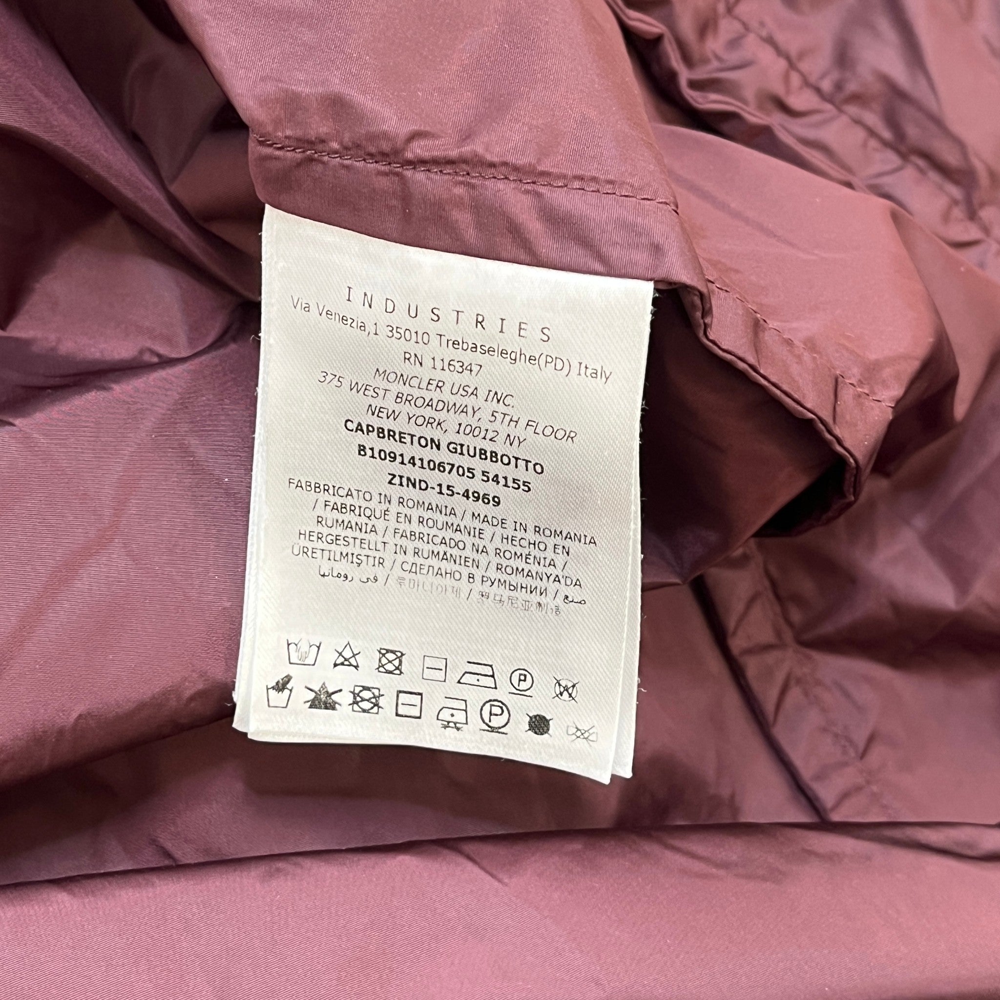 Men's Capbreton Windbreaker Burgundy Size 5 / XXL