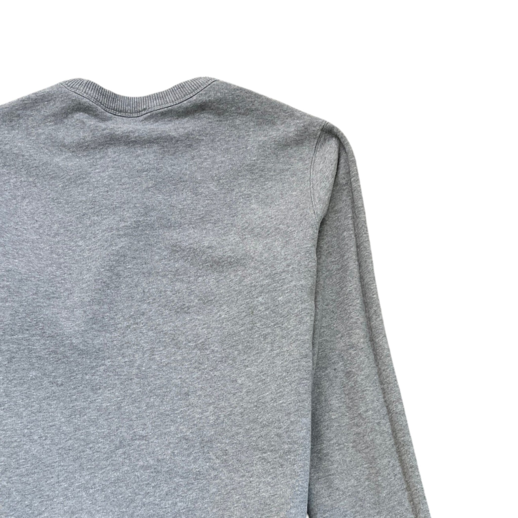 Men's Location Print Sweatshirt Grey Size XS