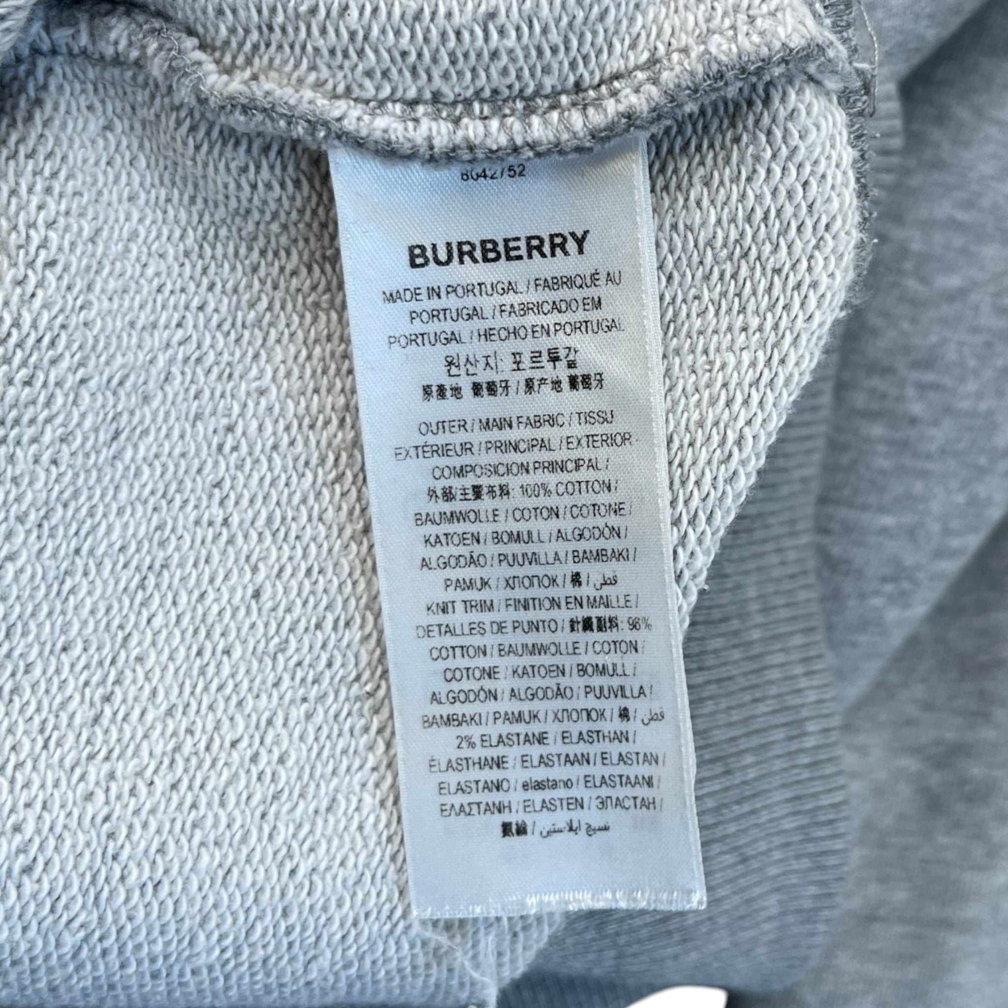 Men's Location Print Sweatshirt Grey Size XS