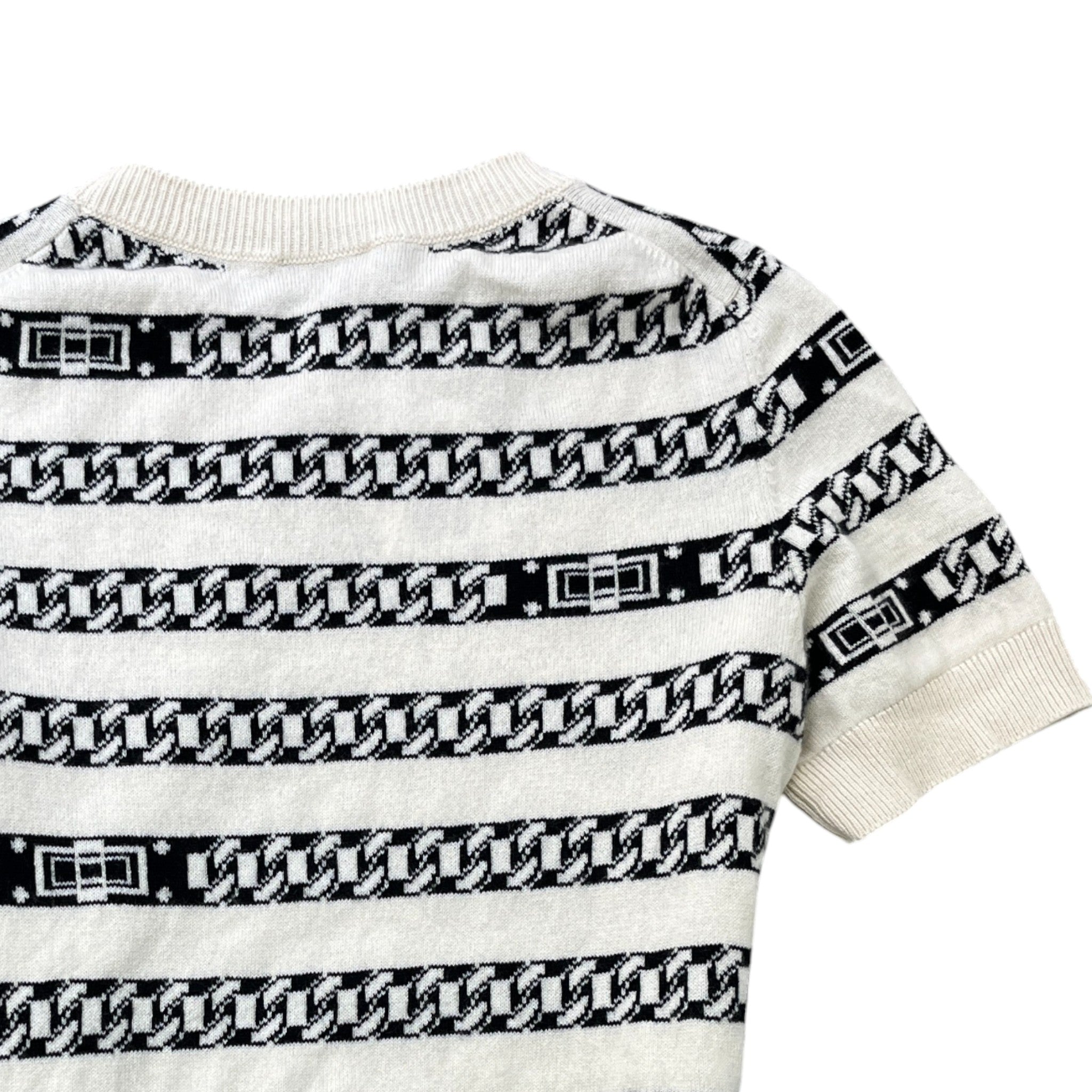 Women's Chain Link Cashmere Top Cream Size XS