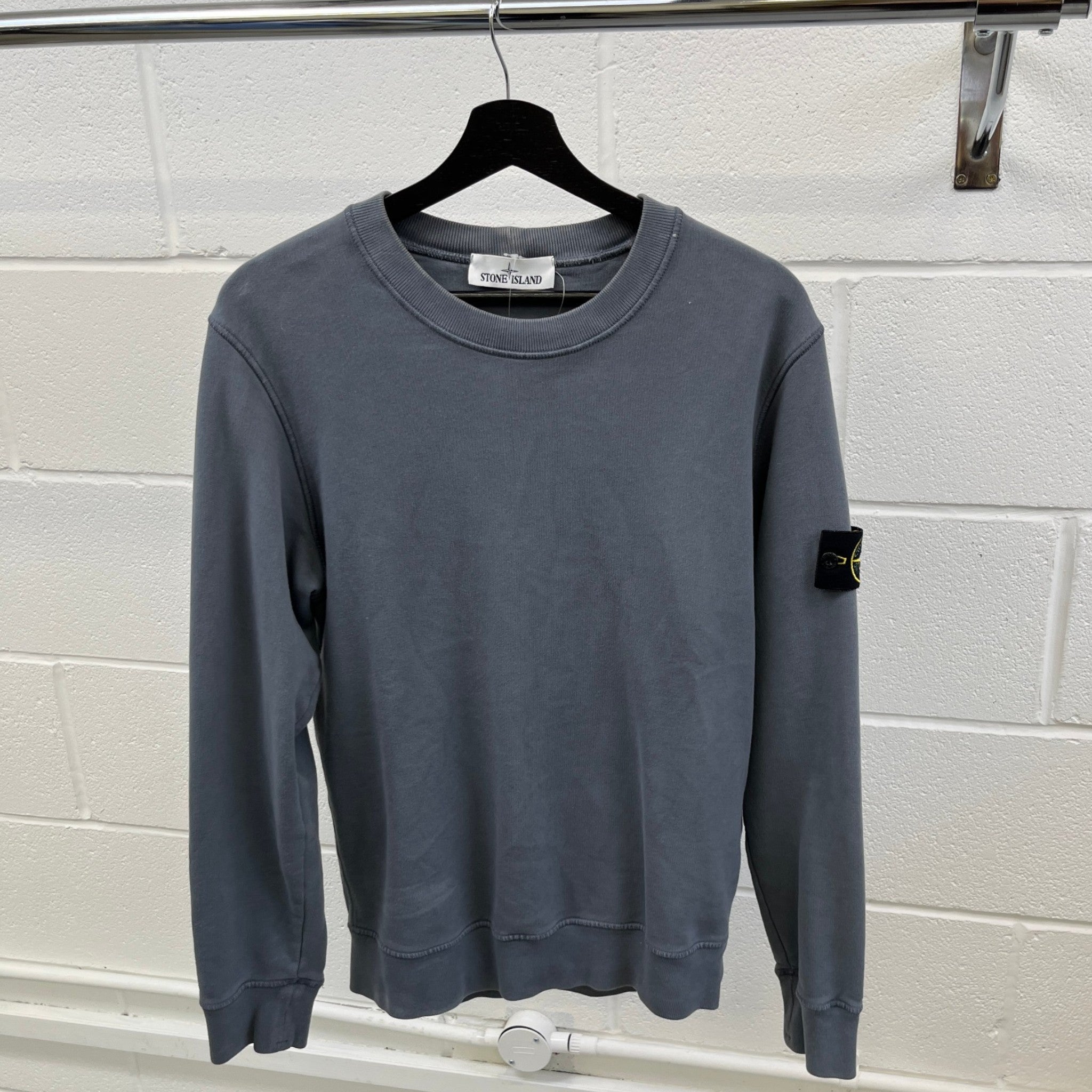 Men's Applique Logo Sweatshirt Grey Size M