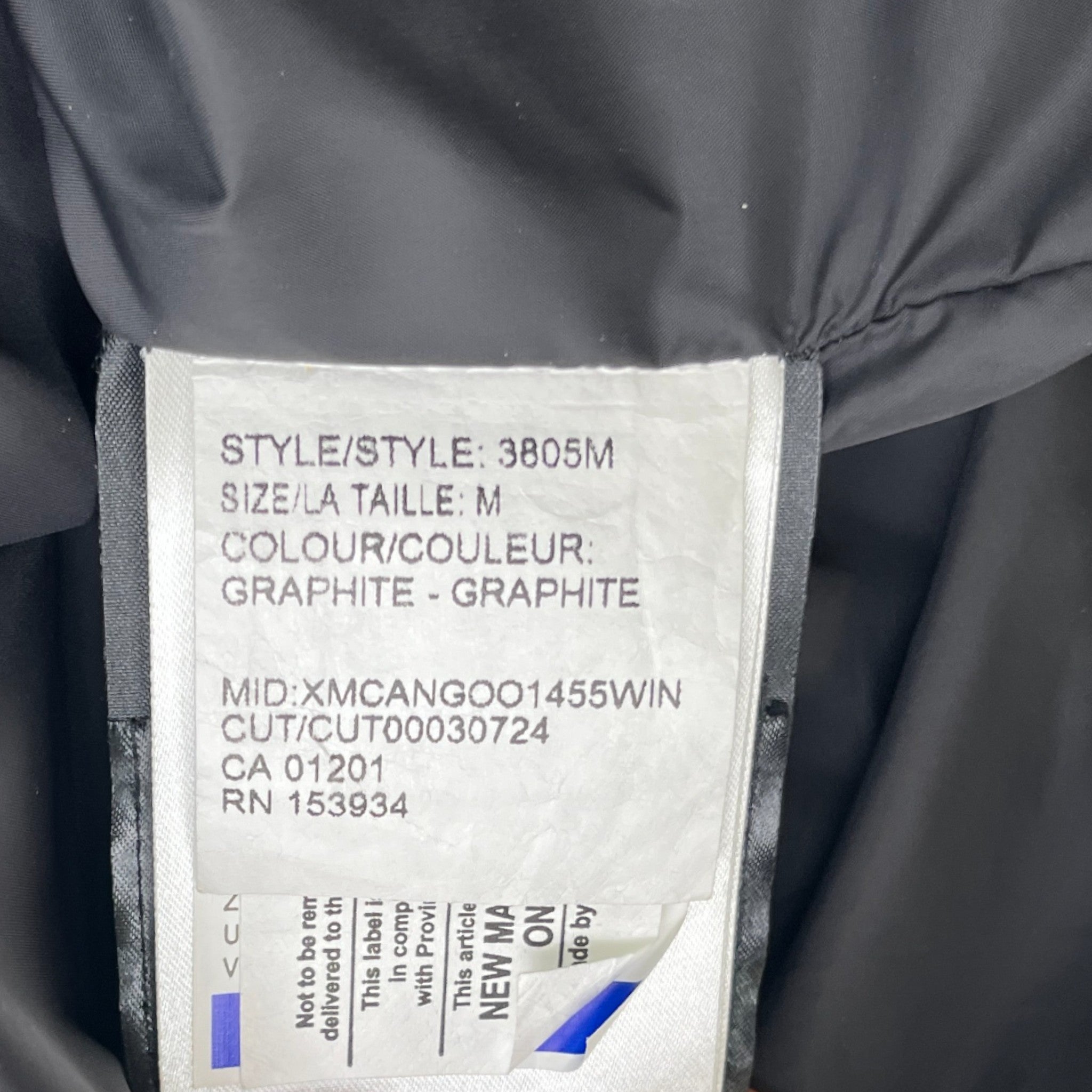 Men's Carson Down Jacket Charcoal Size M