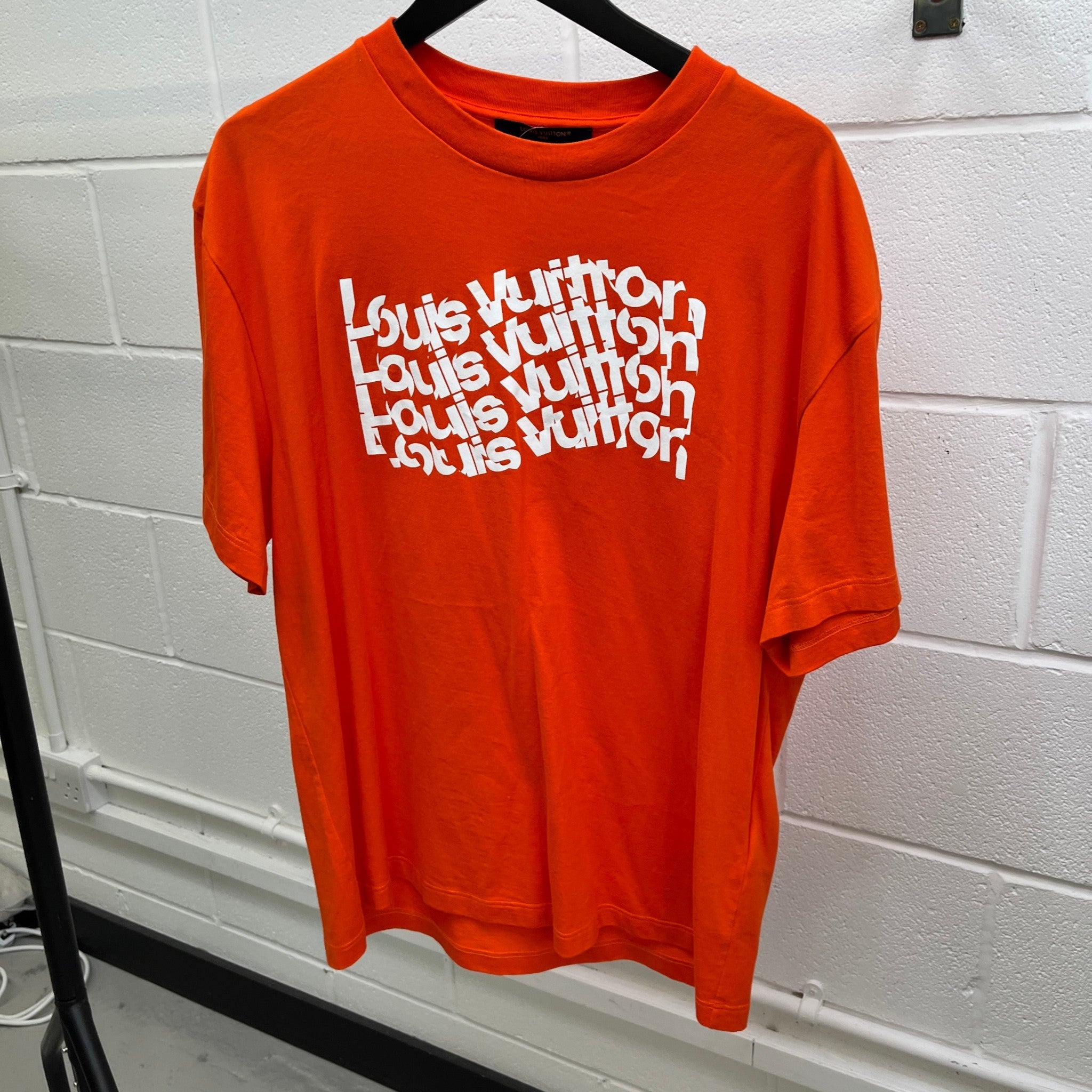 Men's Wave Logo T-Shirt Orange Size XL