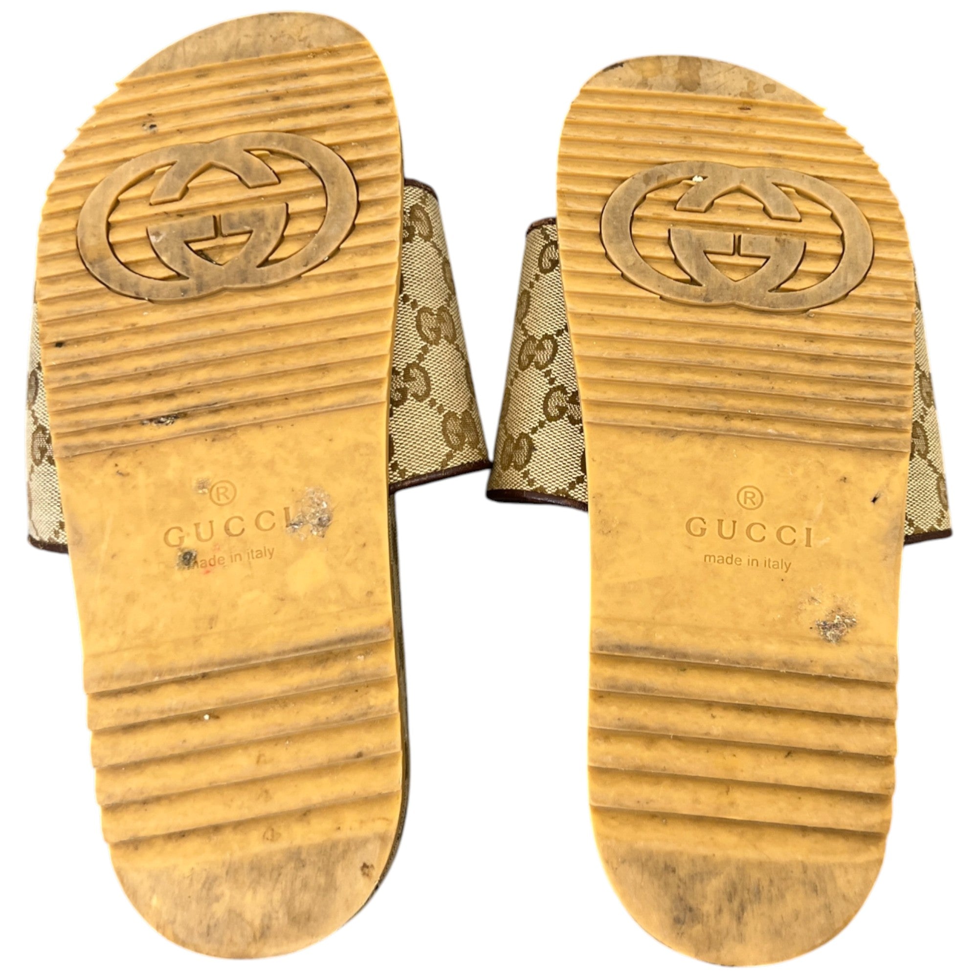 Women's Gg Supreme Monogram Slides Beige Size EU 41 / UK 8