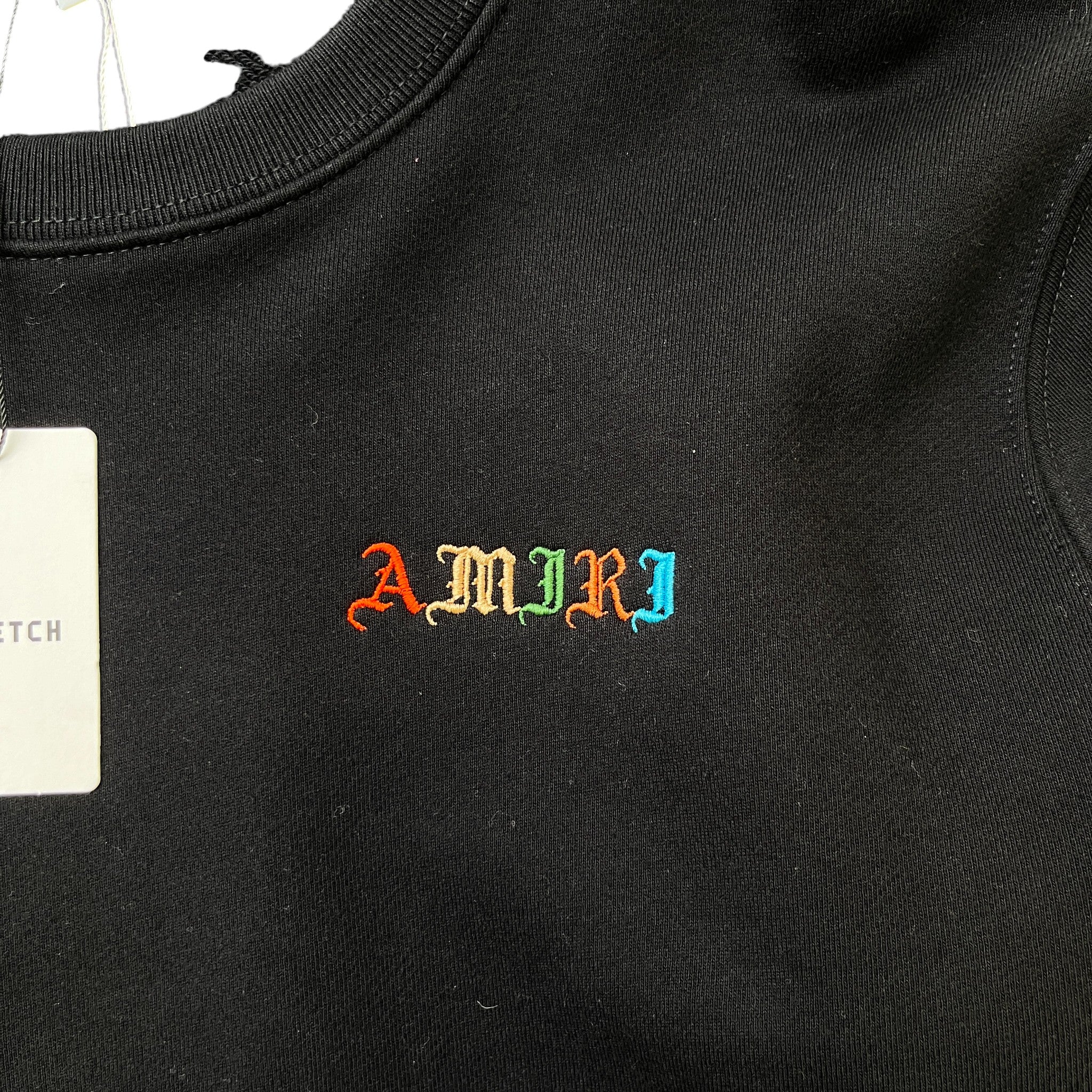 Men's Olde English Scarf Print Jumper Black Size M