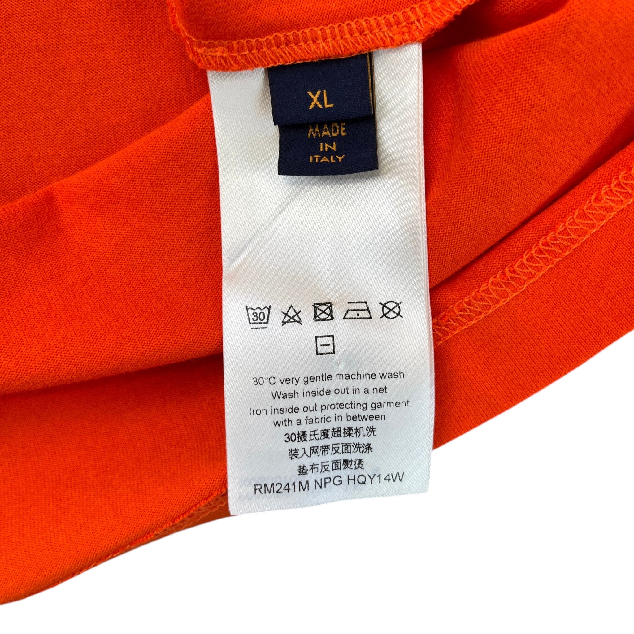 Men's Wave Logo T-Shirt Orange Size XL