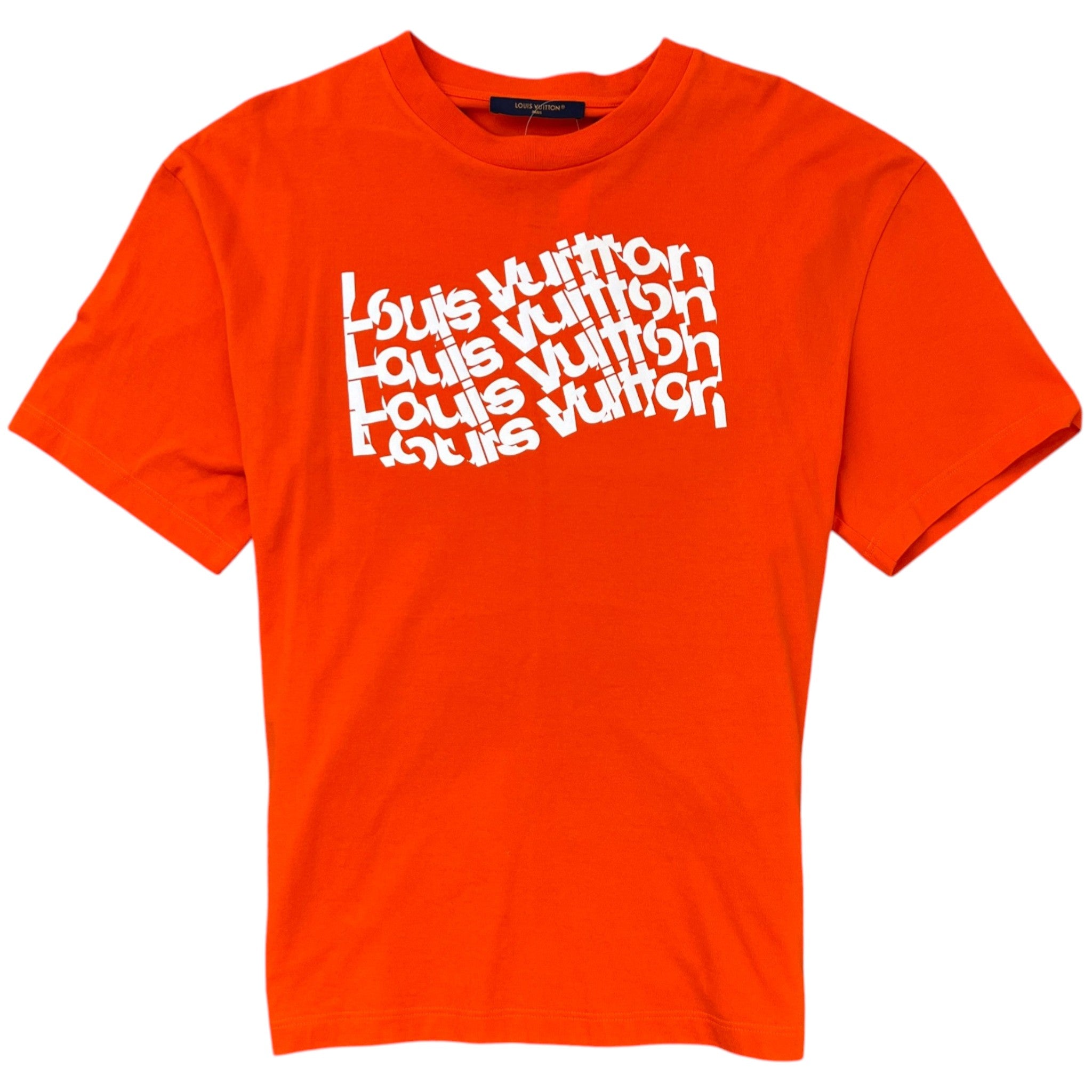 Men's Wave Logo T-Shirt Orange Size XL