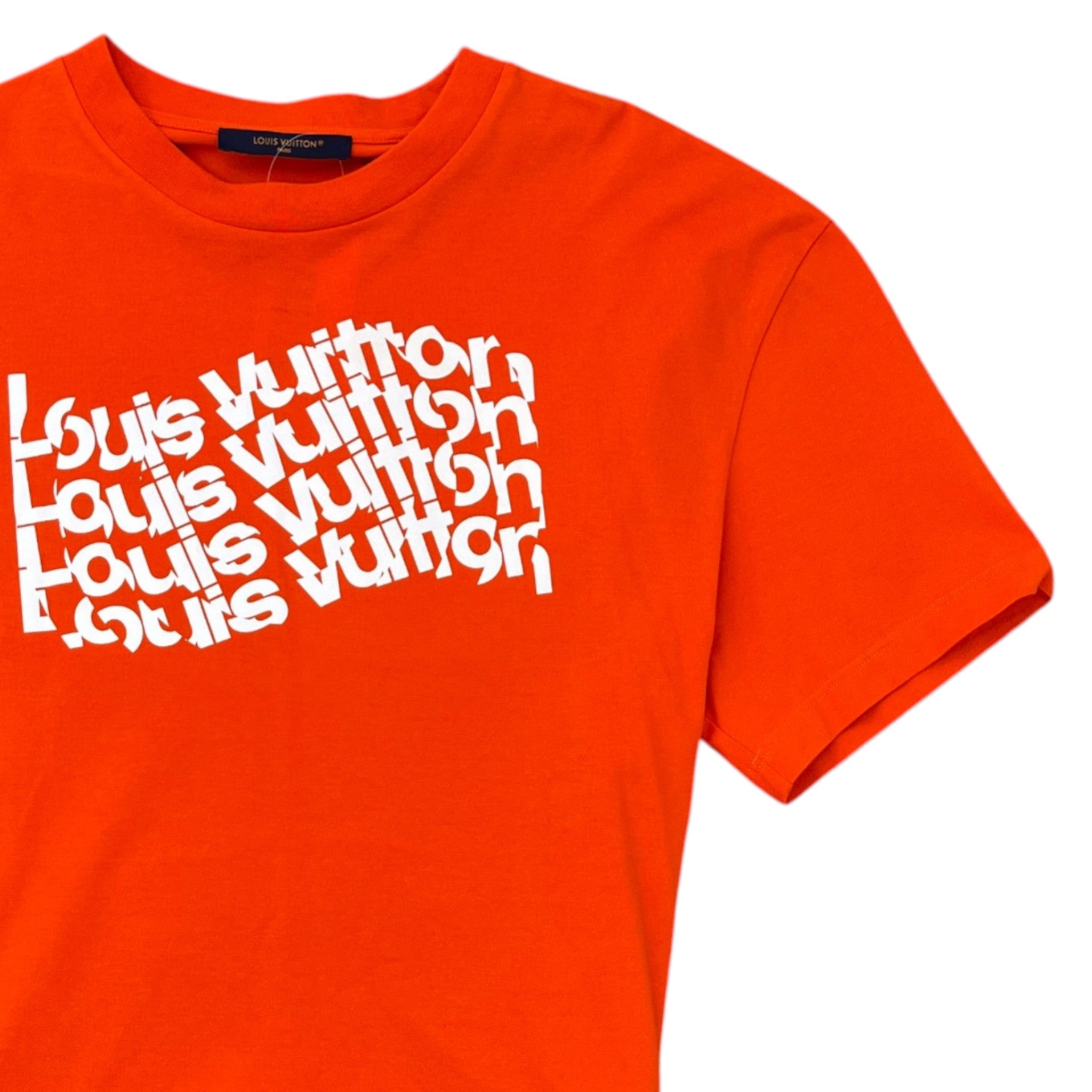 Men's Wave Logo T-Shirt Orange Size XL
