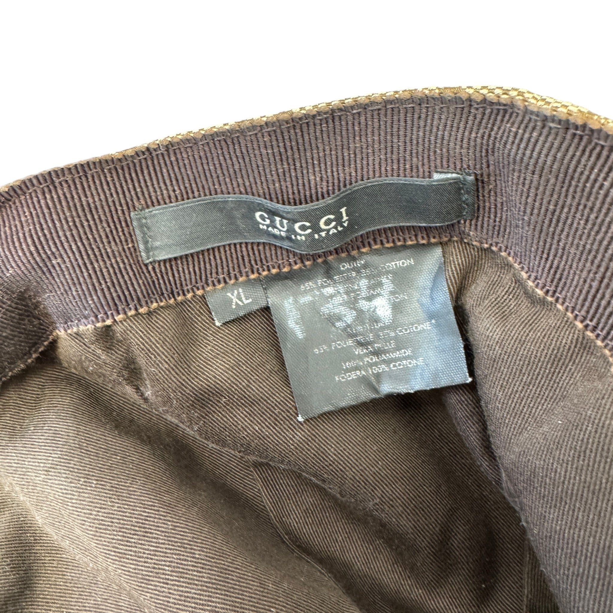 Men's Gg Supreme Cap Beige Size XL