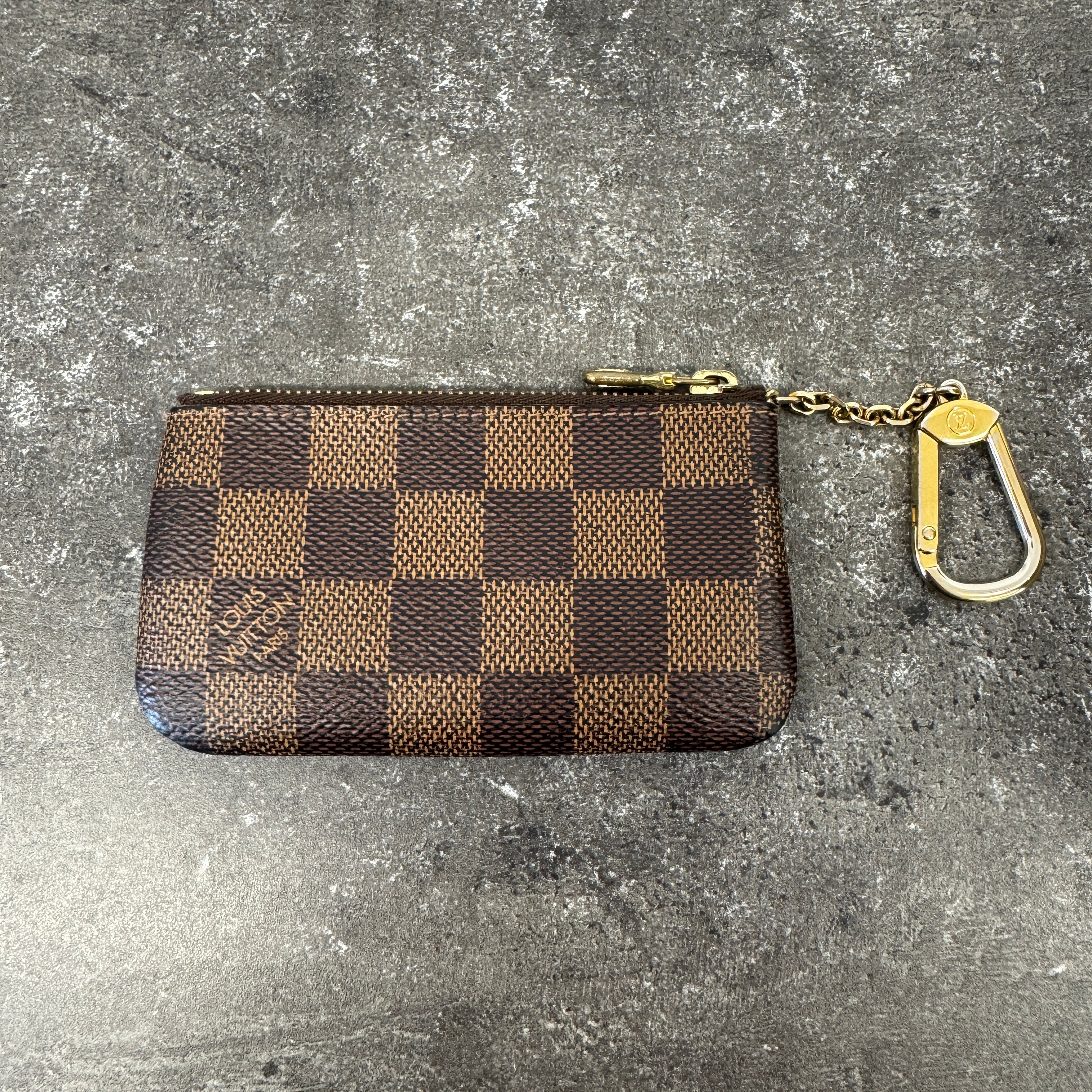 Women's Damier Ebene Coin Pouch Keyring Brown