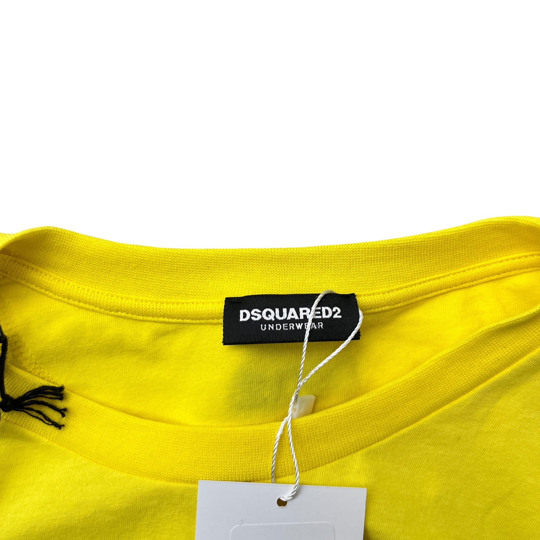Men's Embroidered Logo T-Shirt Yellow Size M