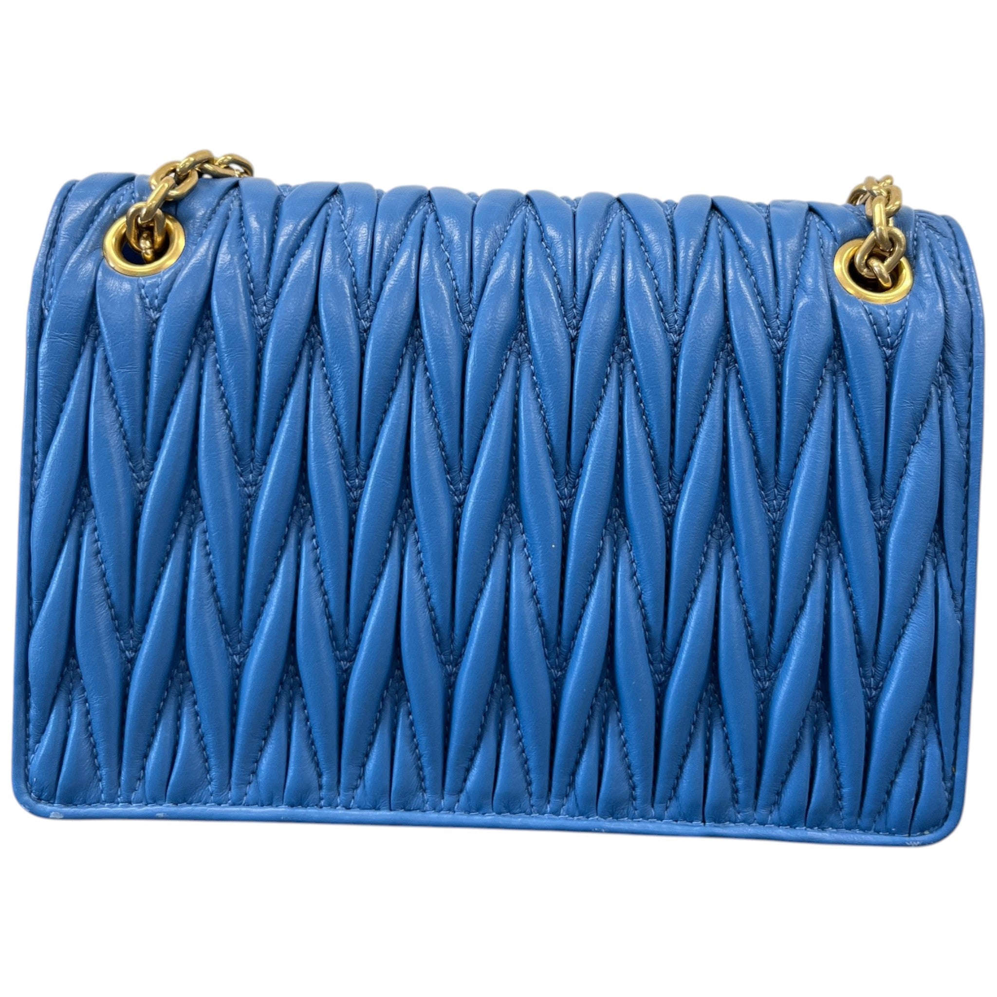 Women's Matelassé Crossbody Bag Blue