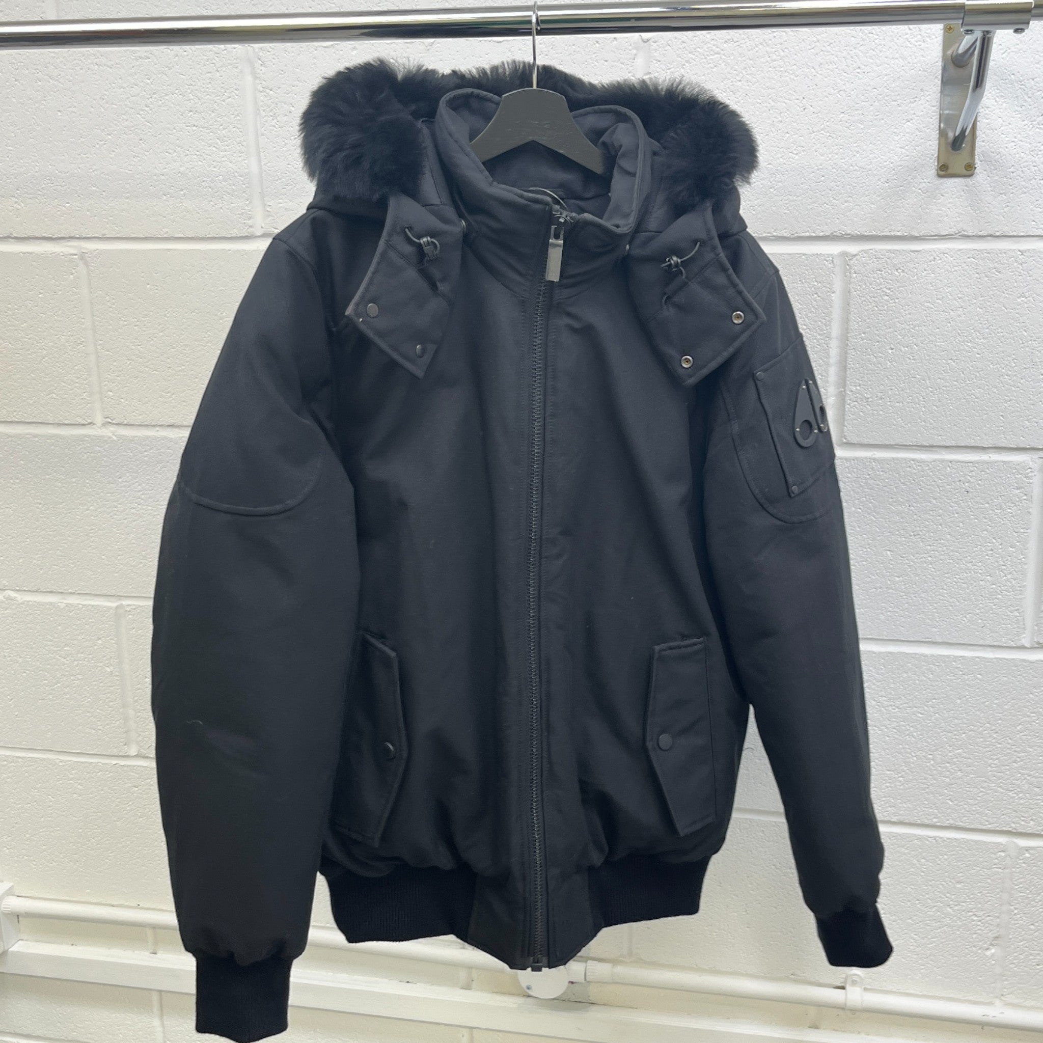 Men's Ballistic Bomber Down Jacket Black Size M