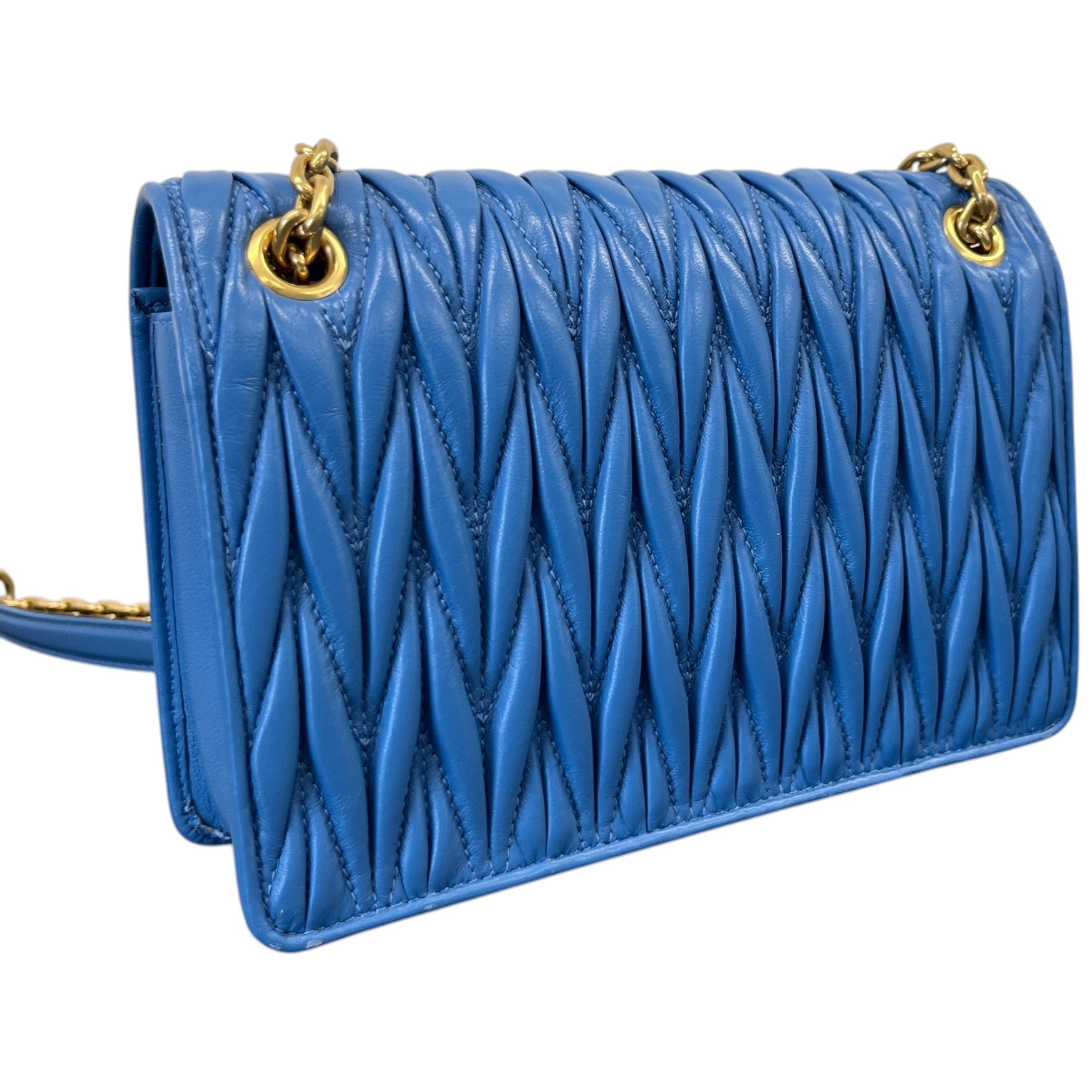 Women's Matelassé Crossbody Bag Blue