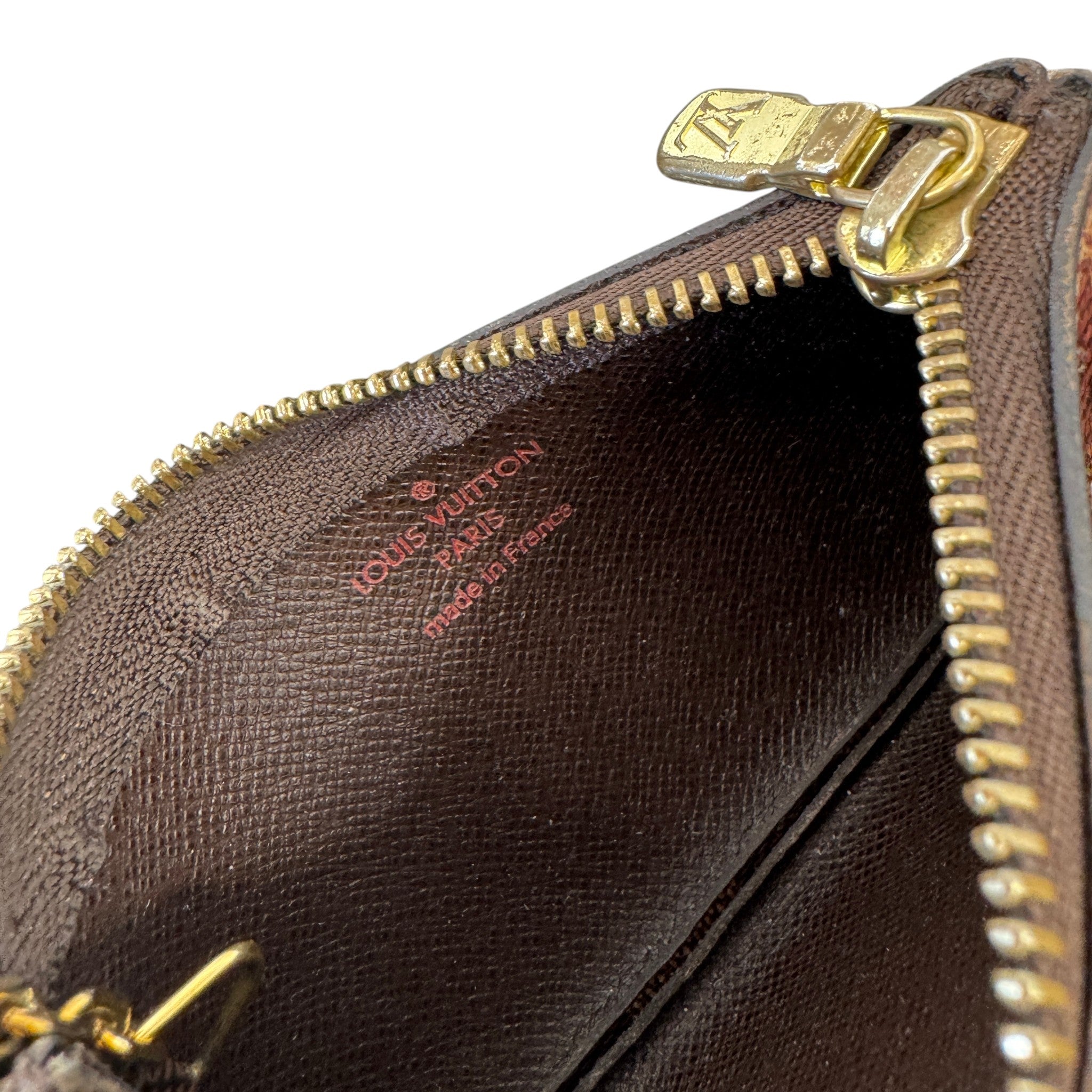 Women's Damier Ebene Coin Pouch Keyring Brown