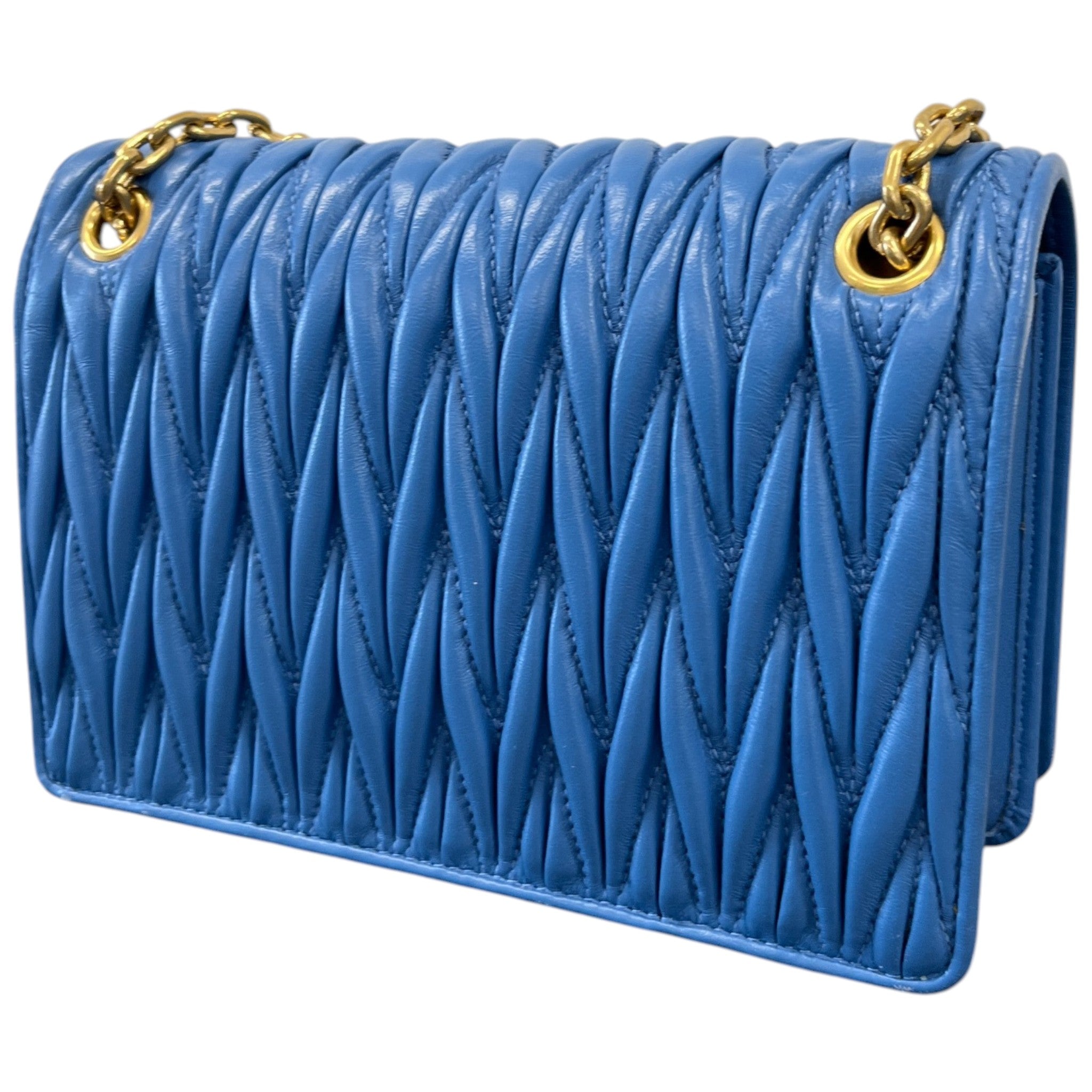 Women's Matelassé Crossbody Bag Blue