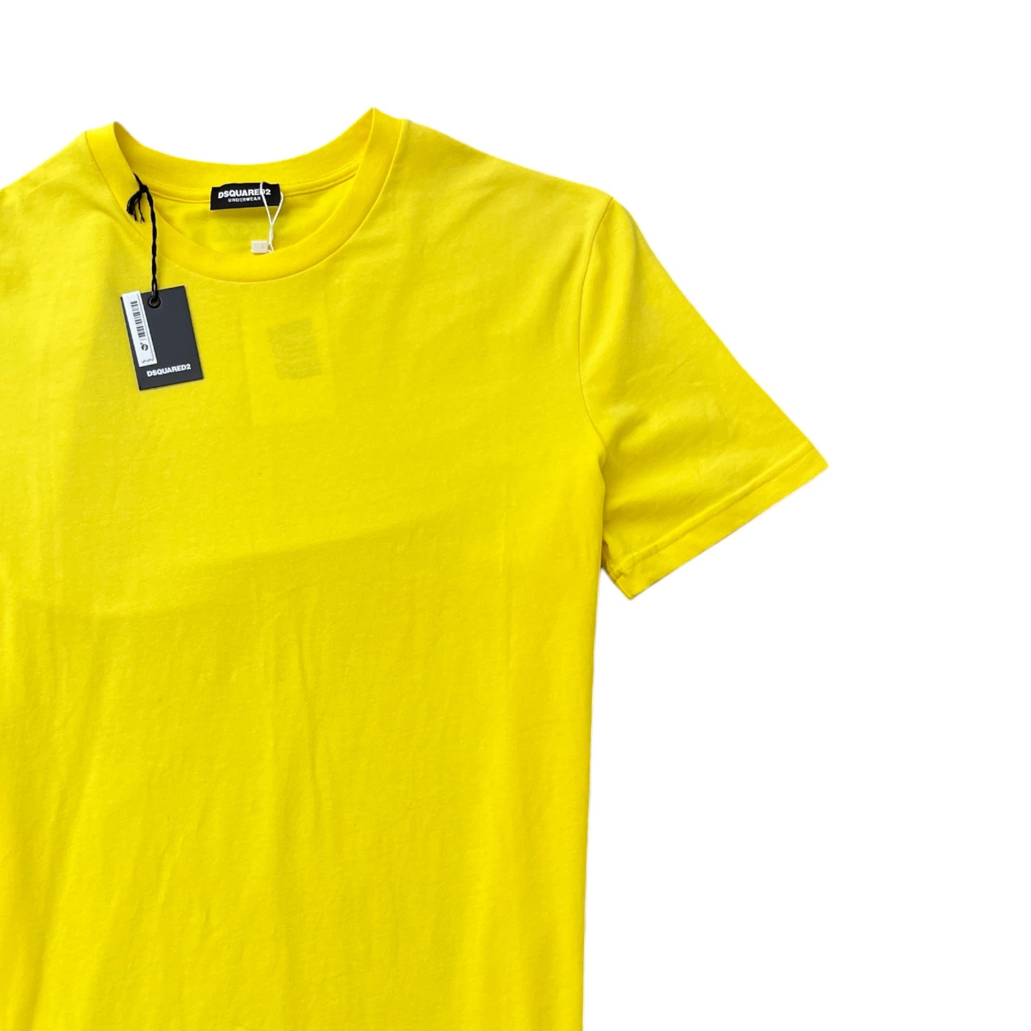 Men's Embroidered Logo T-Shirt Yellow Size M