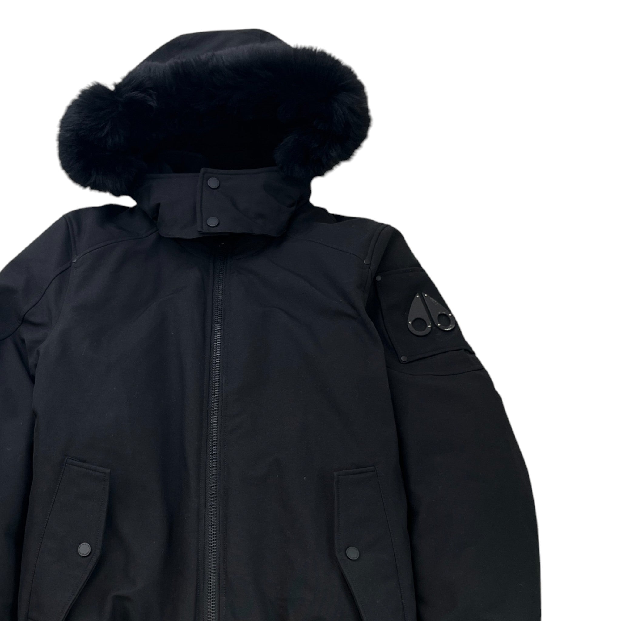 Men's Ballistic Bomber Down Jacket Black Size M