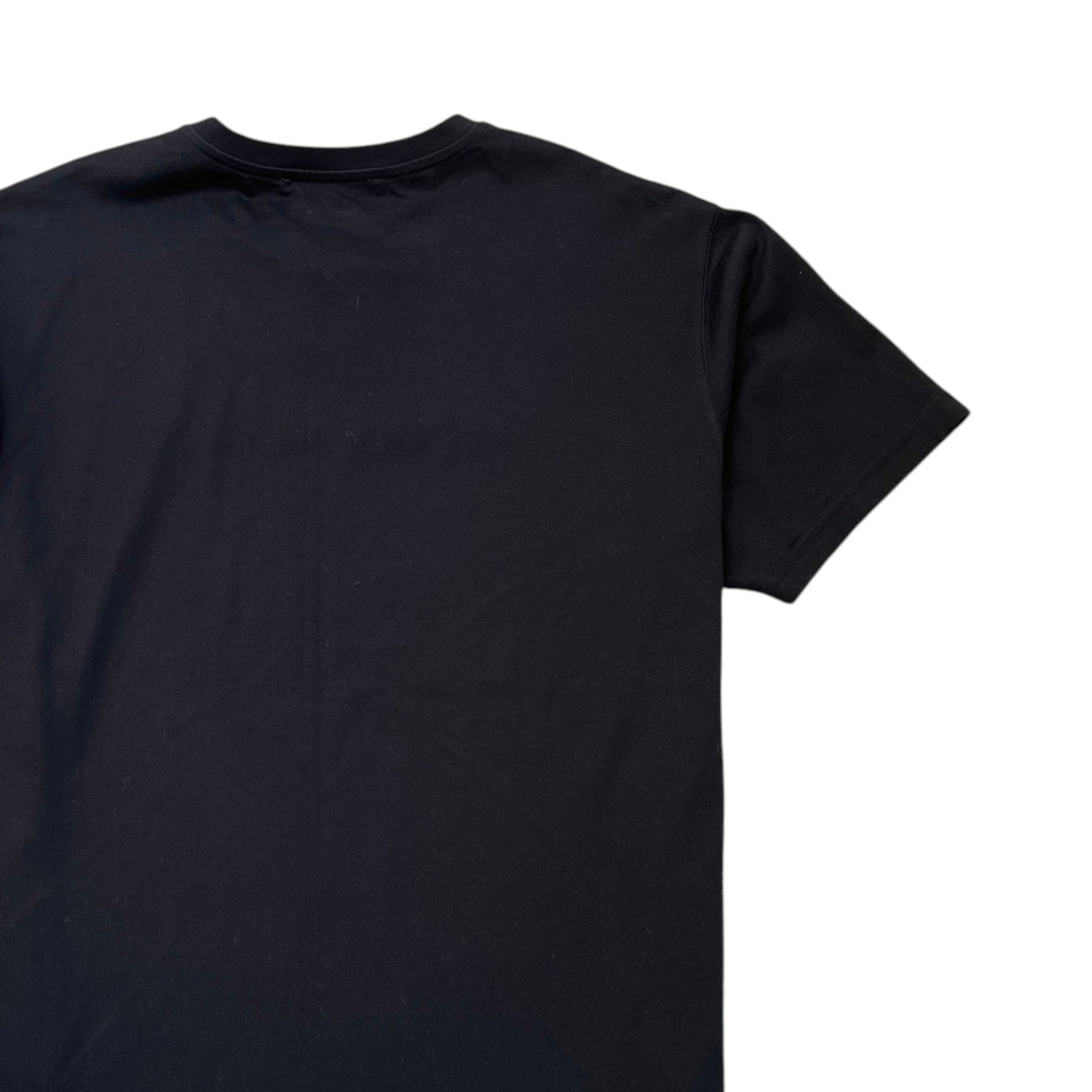Men's Embroidered Logo Distressed T-Shirt Black Size M