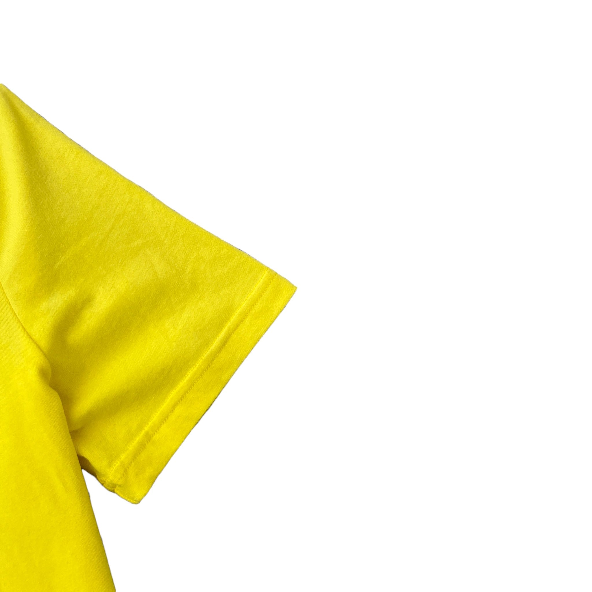 Men's Embroidered Logo T-Shirt Yellow Size M