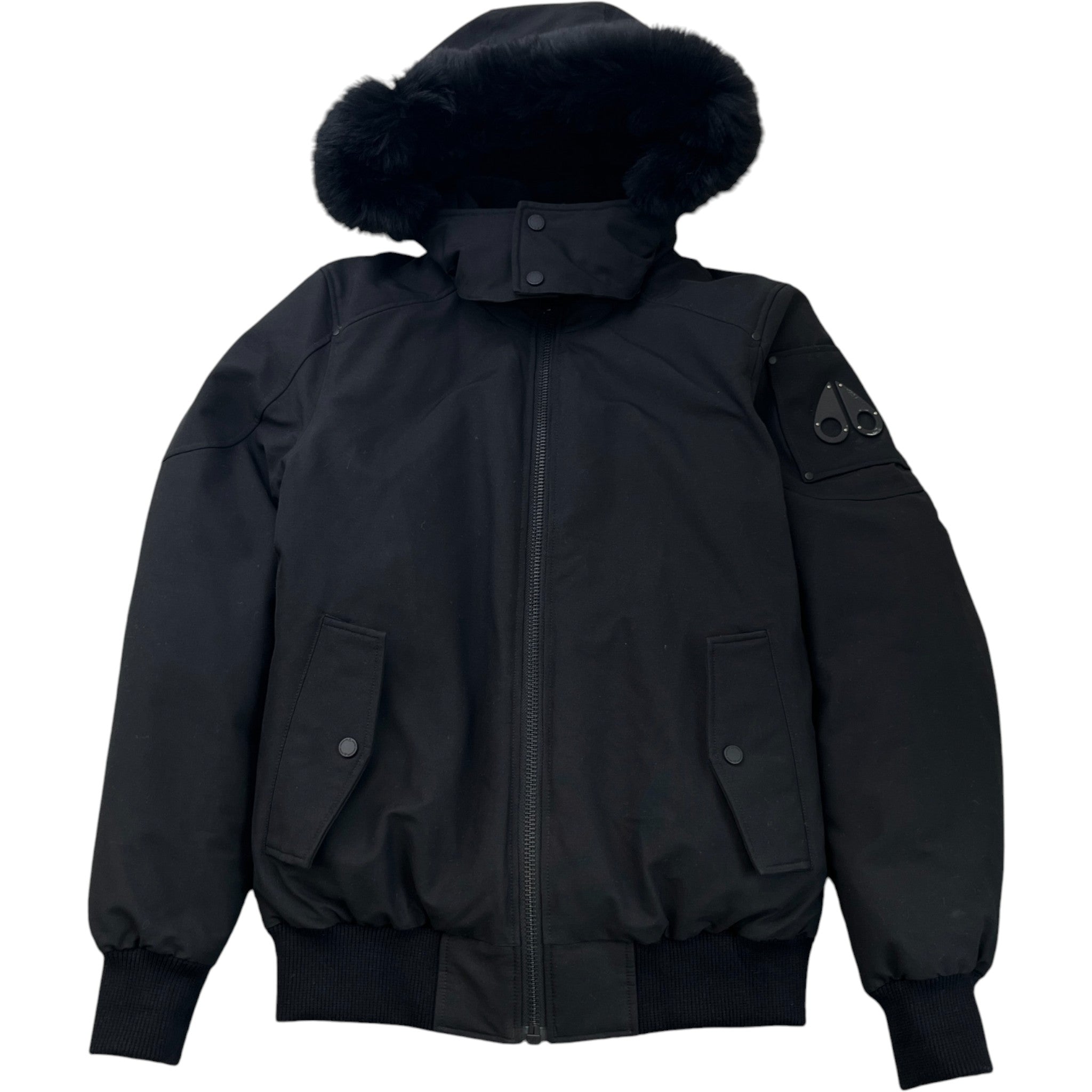 Men's Ballistic Bomber Down Jacket Black Size M
