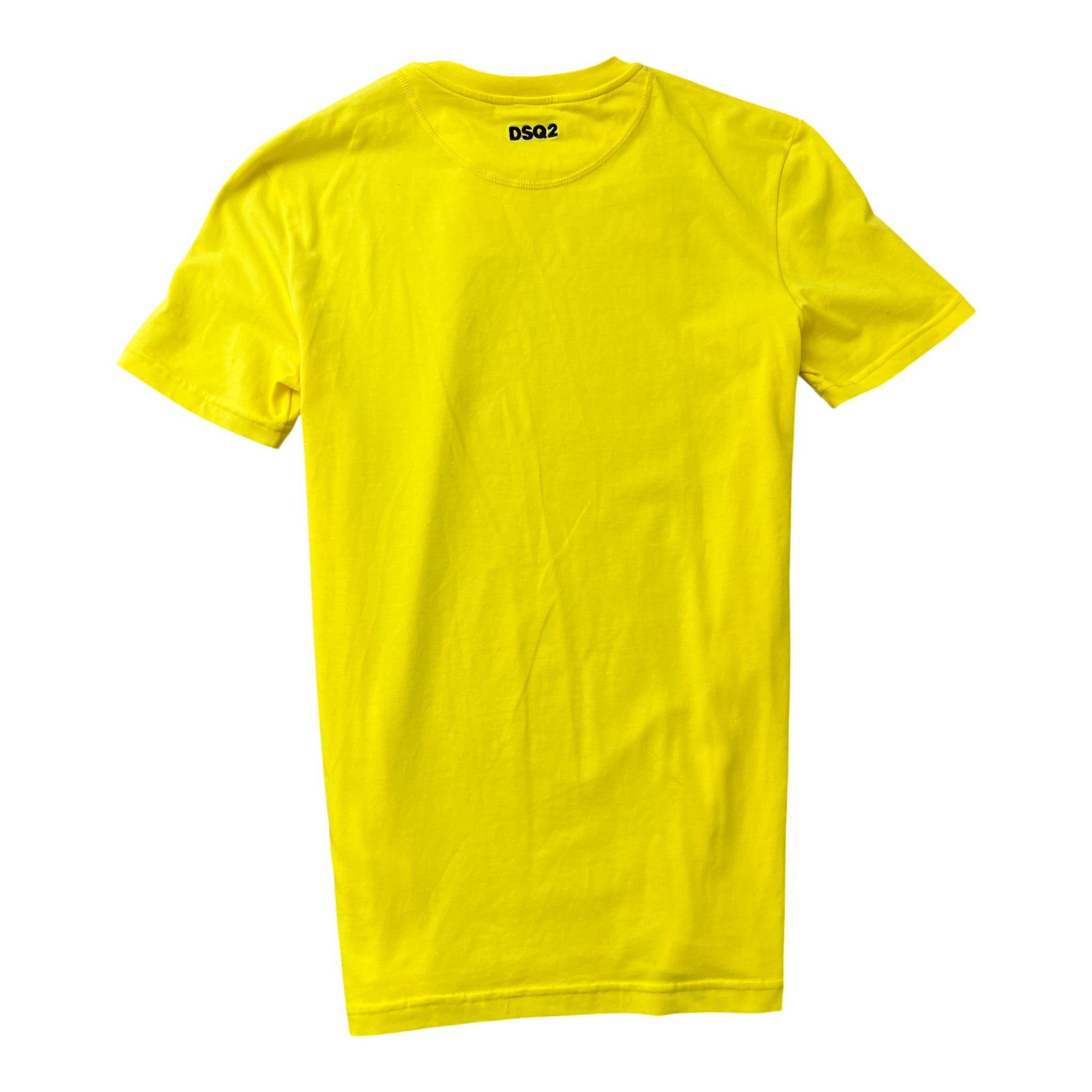 Men's Embroidered Logo T-Shirt Yellow Size M