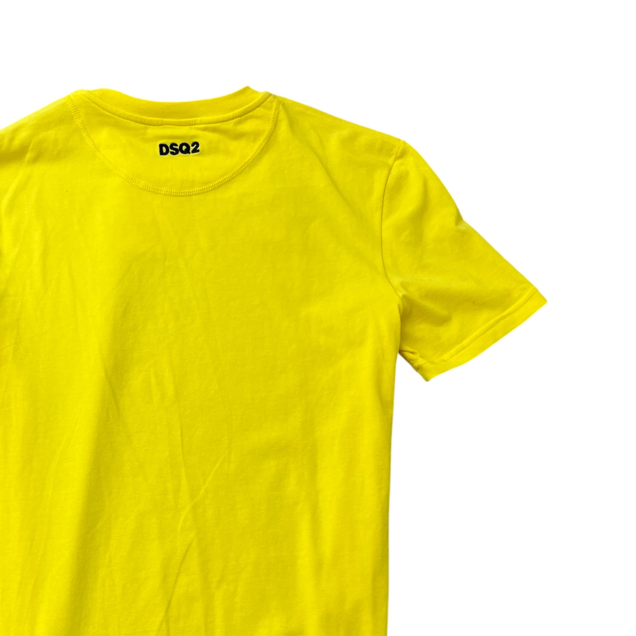 Men's Embroidered Logo T-Shirt Yellow Size M
