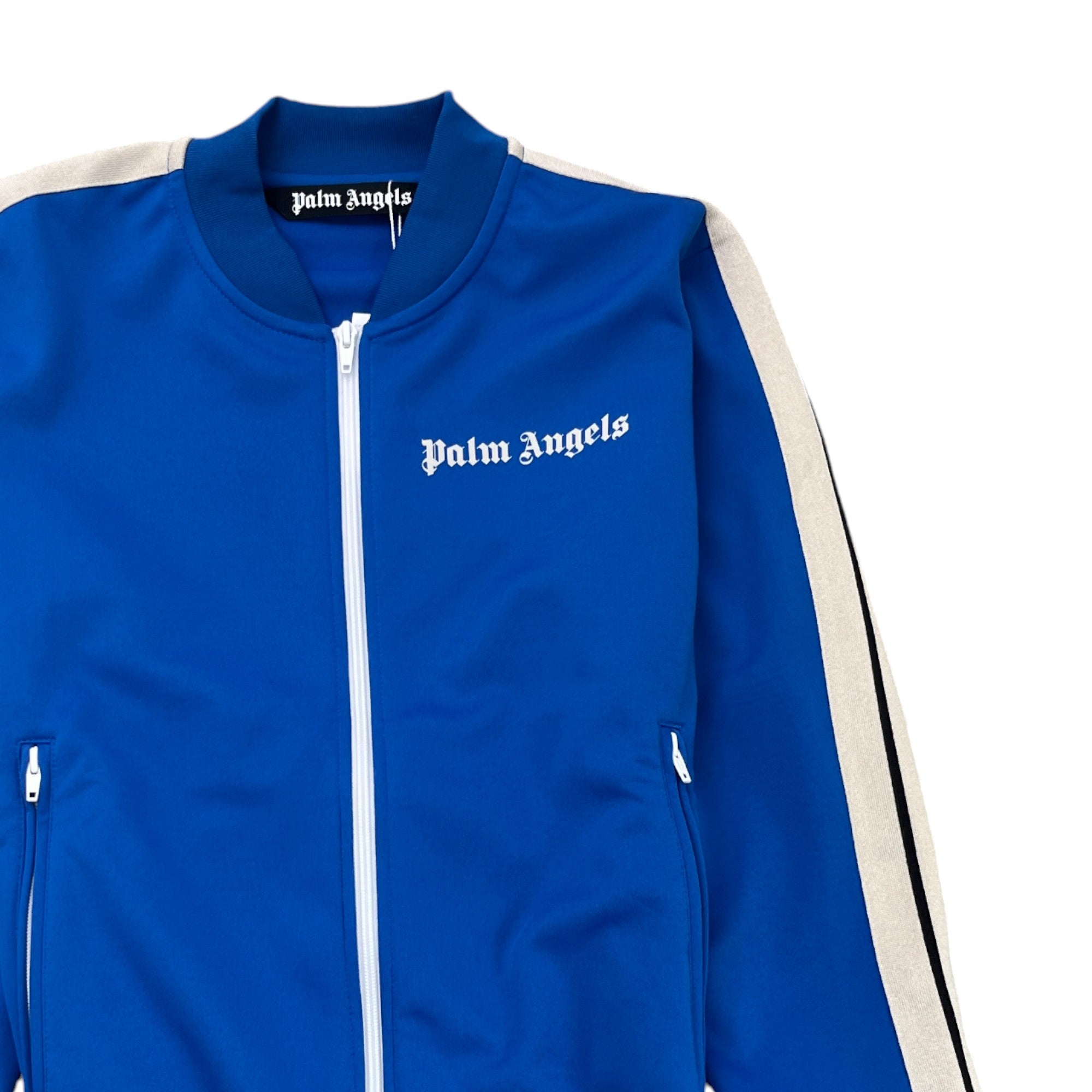 Men's Logo Print Track Jacket Blue Size S