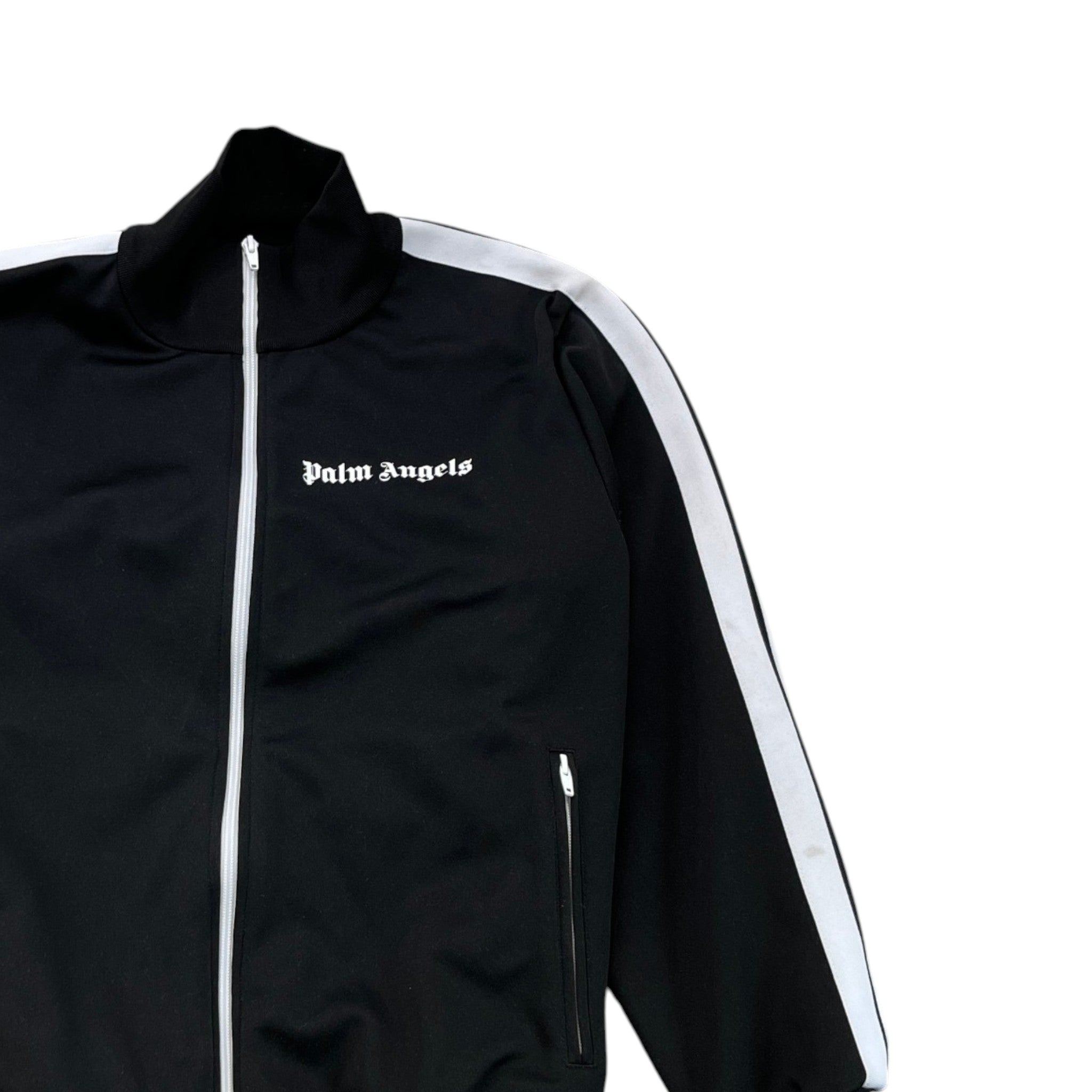 Men's Logo Print Track Jacket Black Size XL