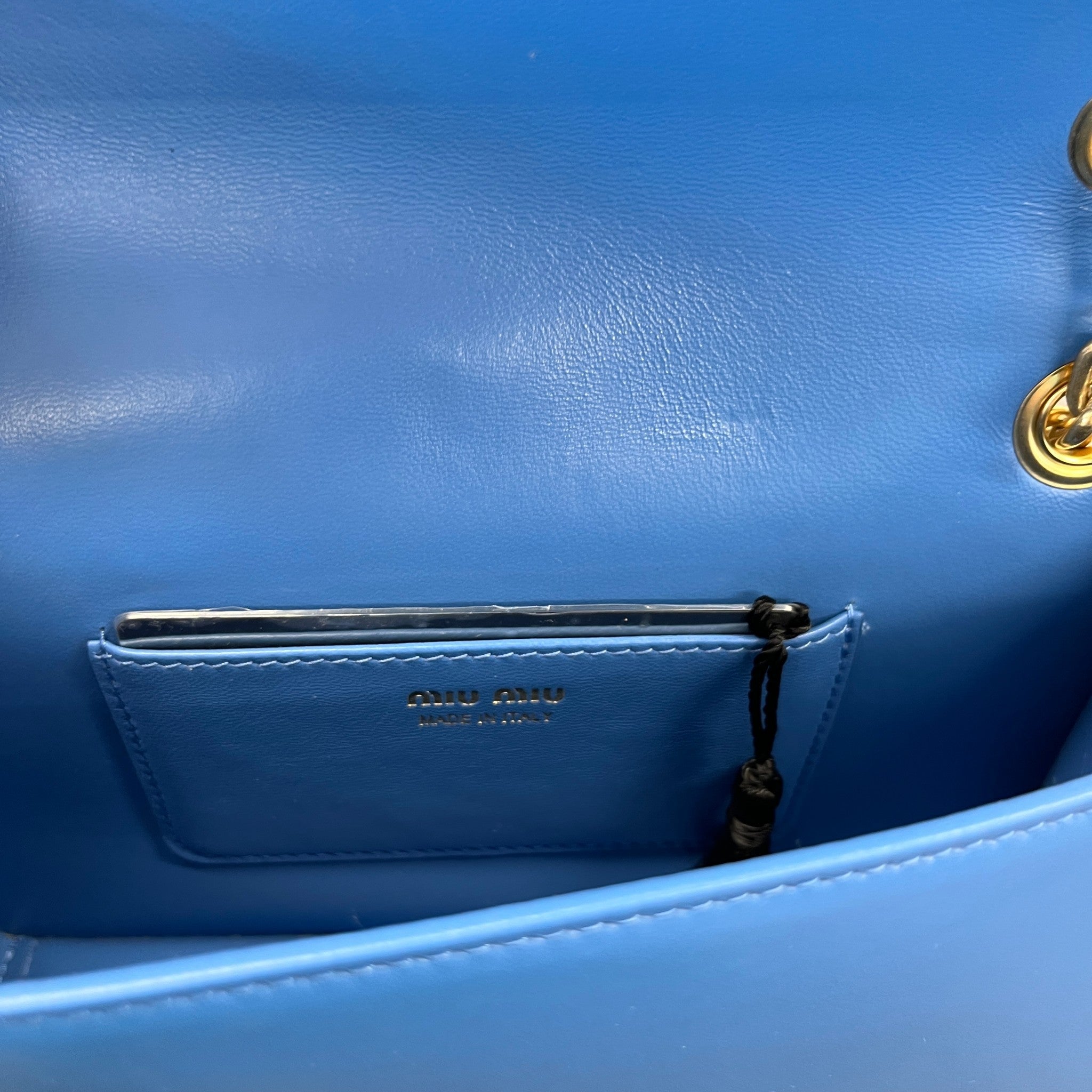 Women's Matelassé Crossbody Bag Blue