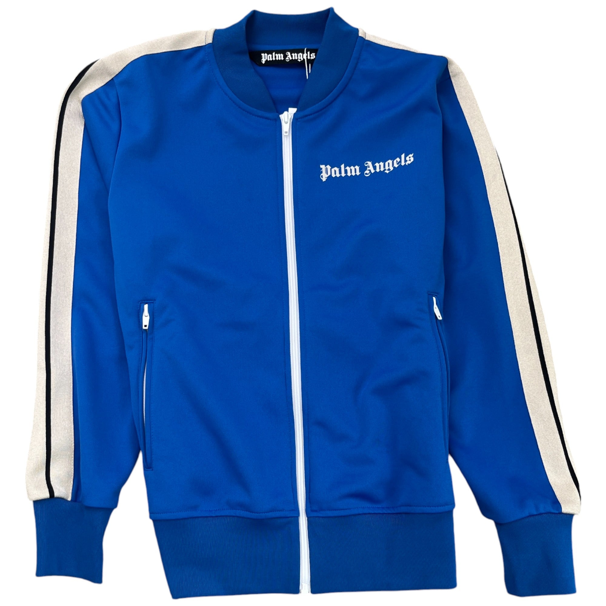 Men's Logo Print Track Jacket Blue Size S