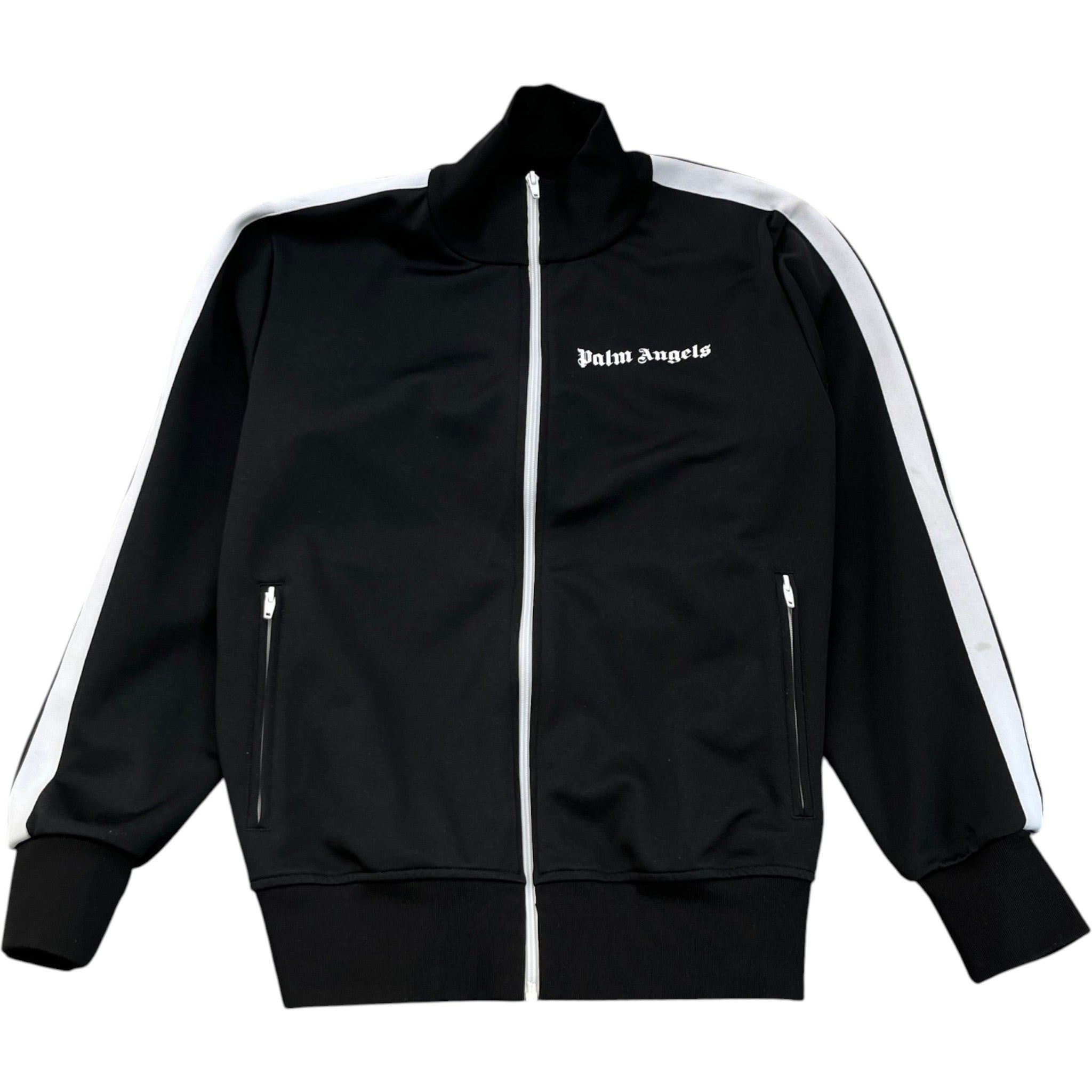 Men's Logo Print Track Jacket Black Size XL