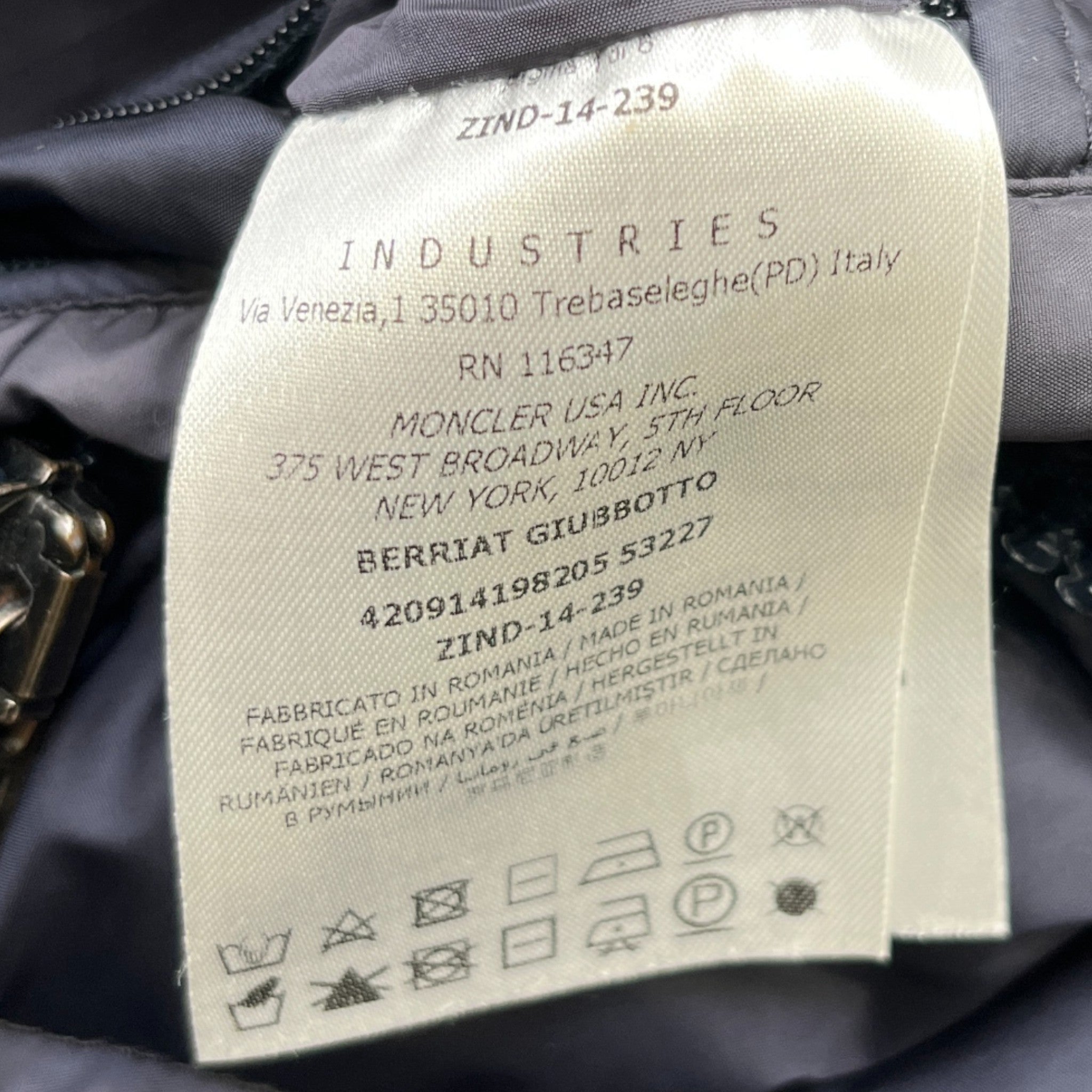 Men's Berriat Down Jacket Navy Size 6 / XXXL