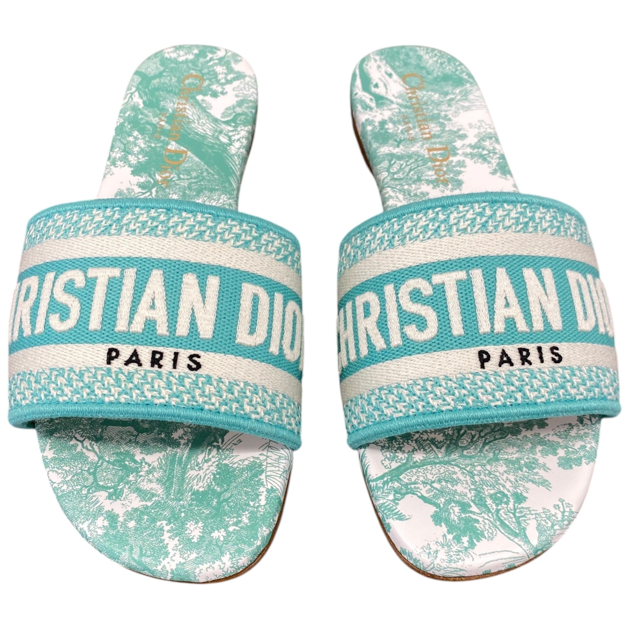 Women's Toile De Jouy Sauvage Dway Slides Blue Size EU 35.5 / UK 2.5