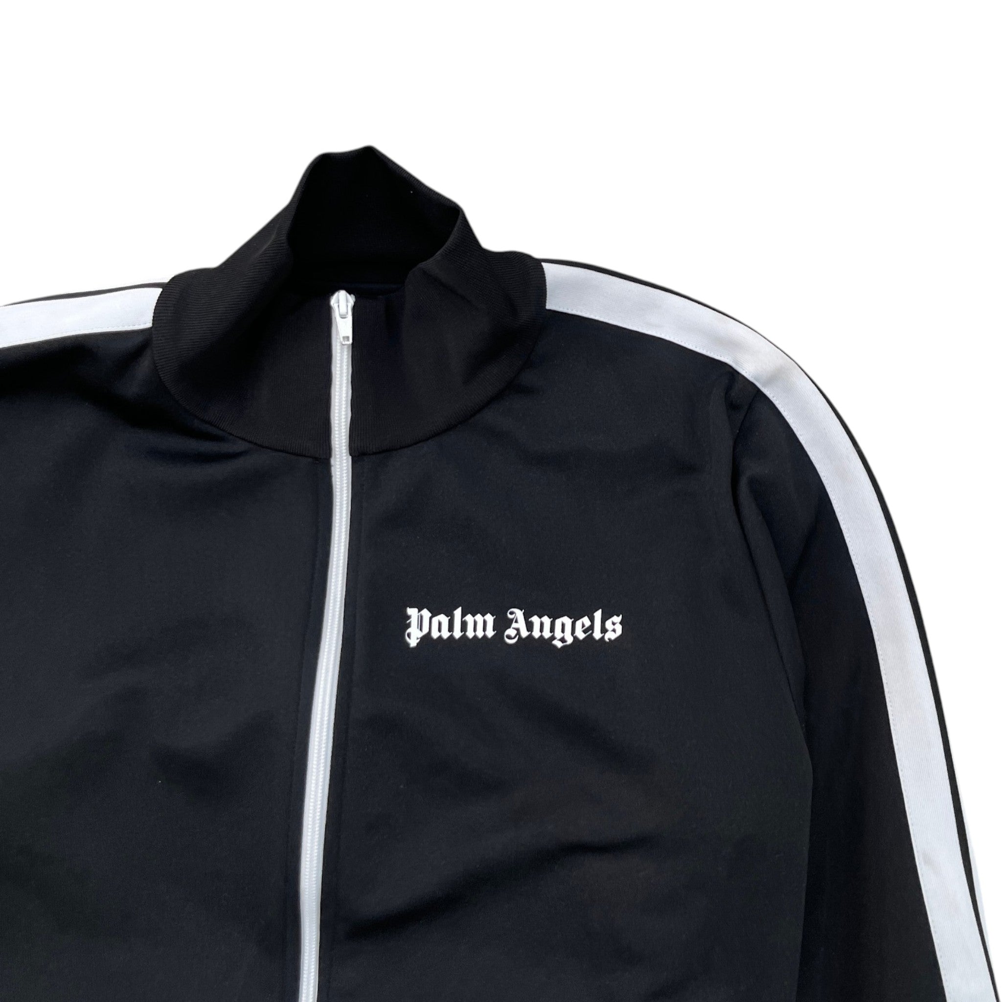 Men's Logo Print Track Jacket Black Size XL